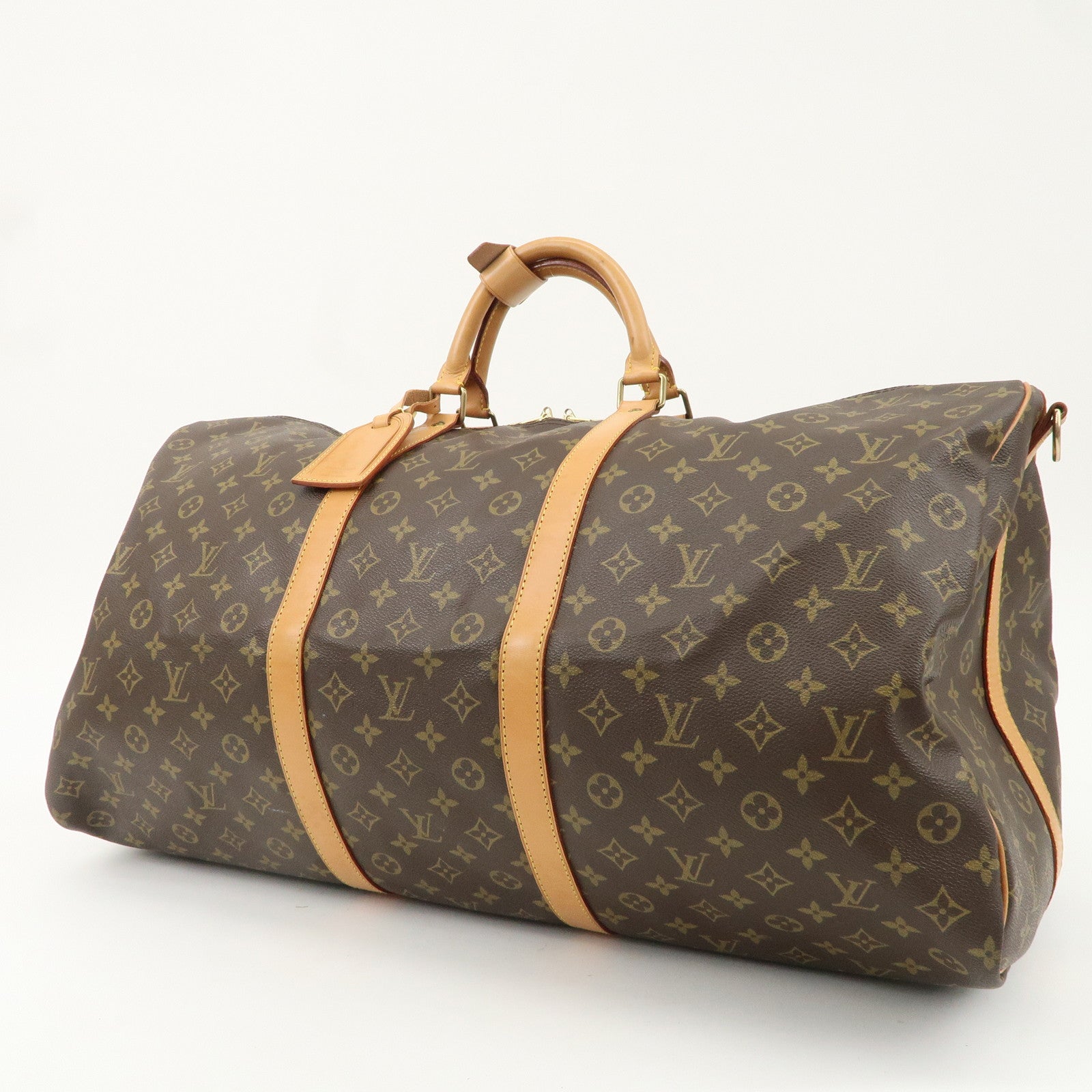 Louis Vuitton Monogram Keep All Bandouliere 60 Bag Brown M41412