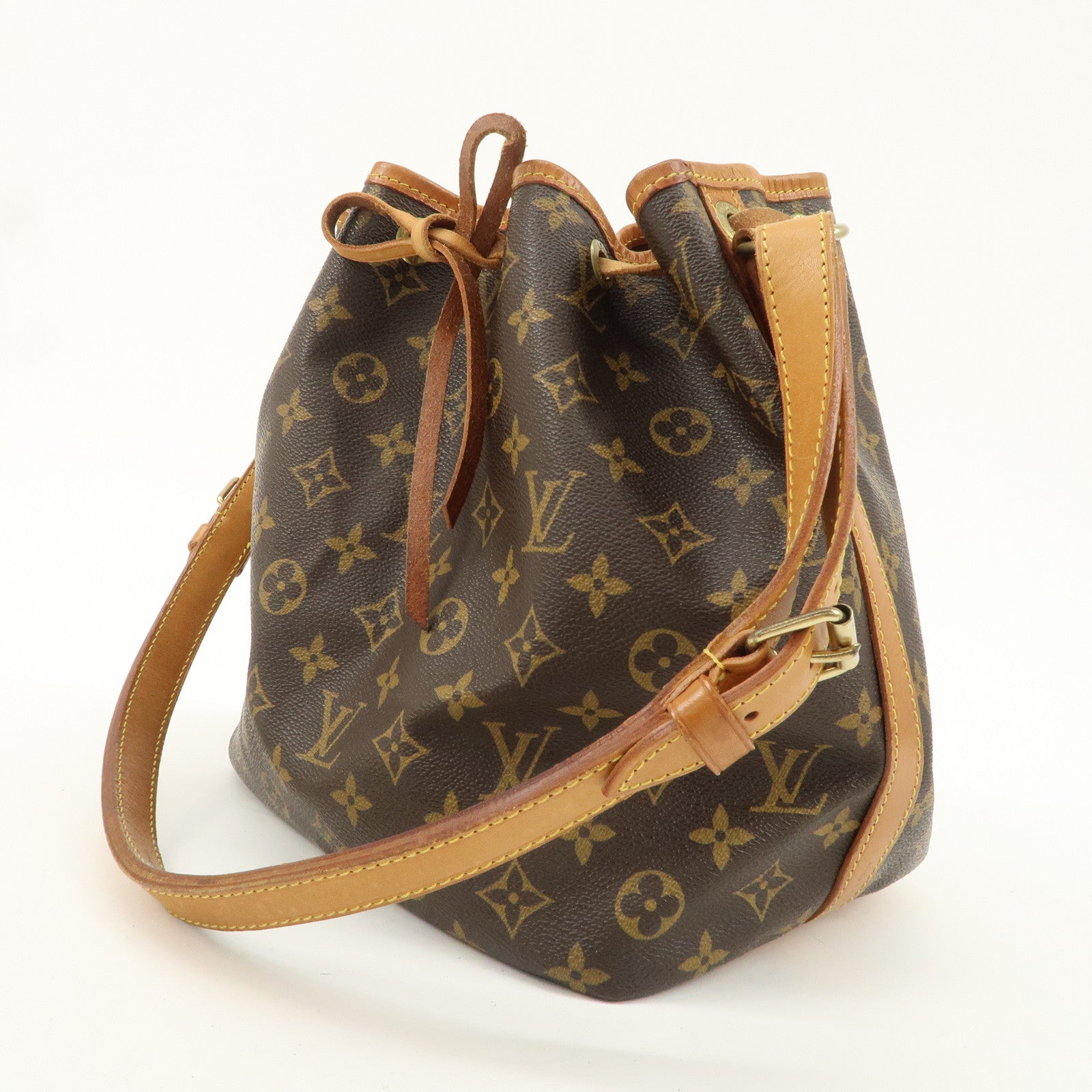 Louis Vuitton Monogram Petit Noe Shoulder Bag Brown M40818