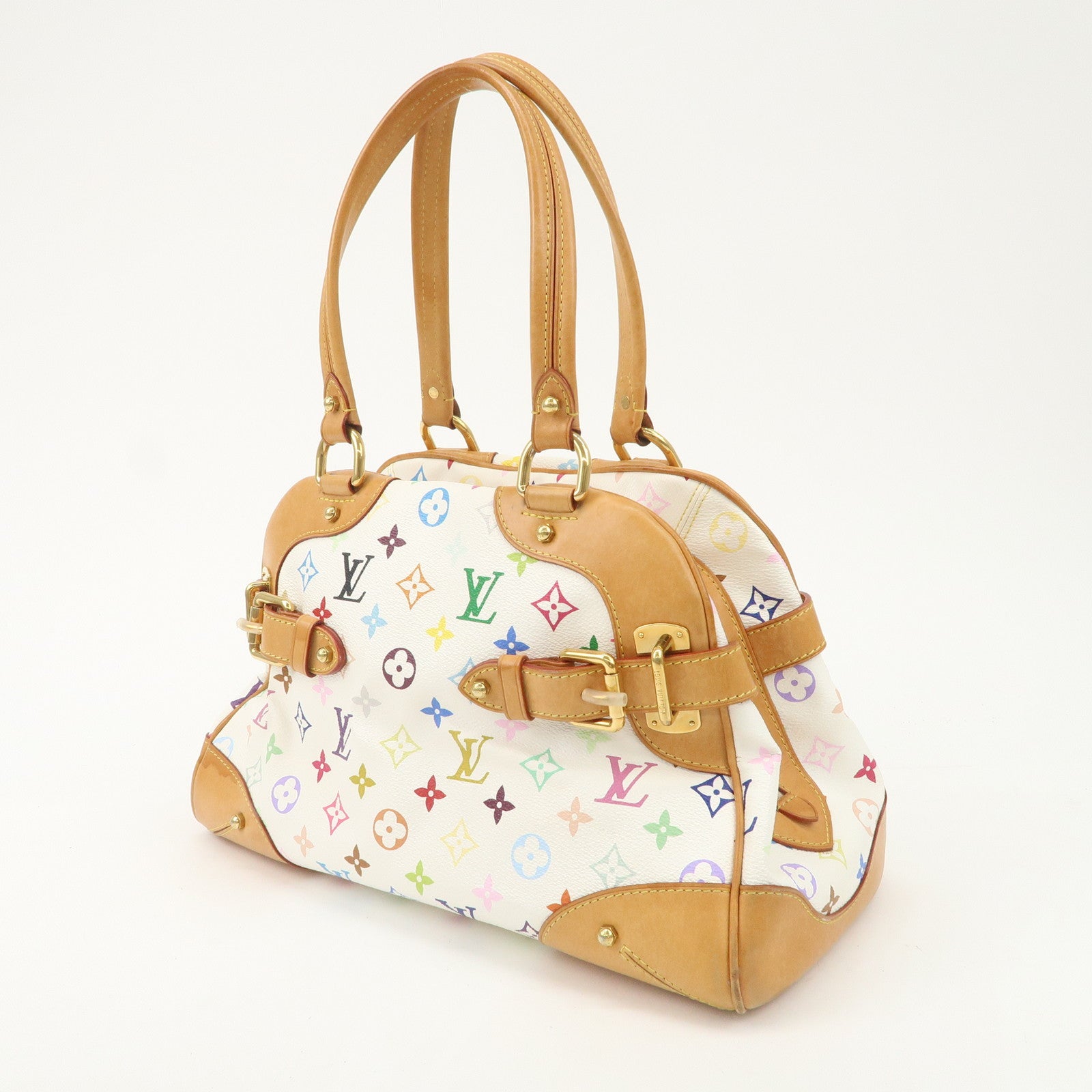 Louis Vuitton Monogram Multicolor Claudia Hand Bag Blanc M40193 Used