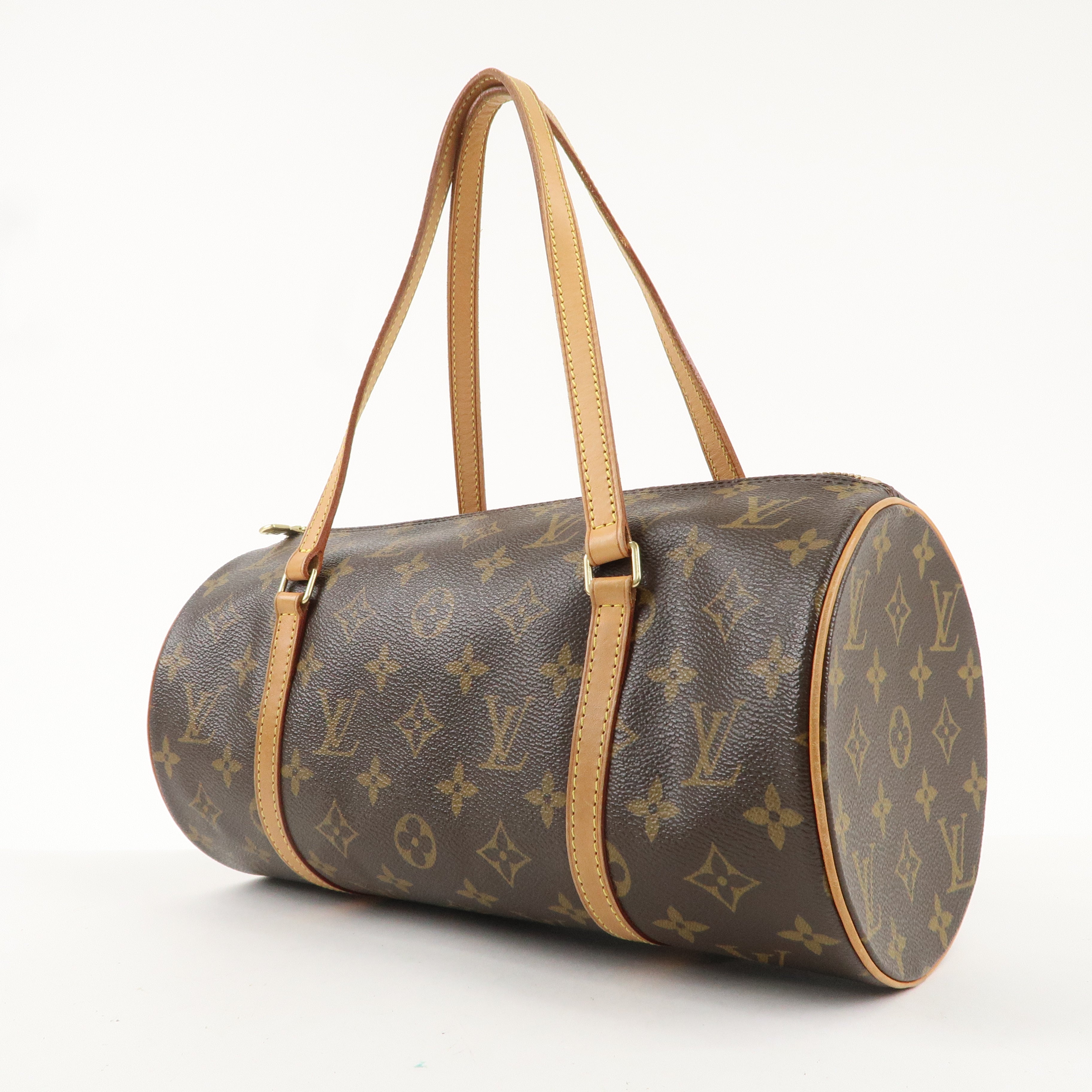 Louis Vuitton Monogram Papillon 30 Hand Bag 
Pouch Brown M51385