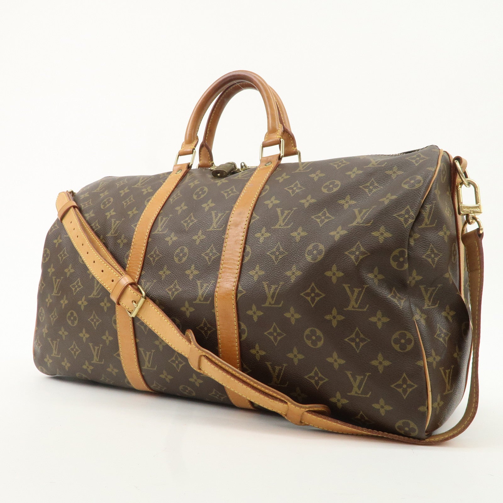 Louis Vuitton Monogram Keep All Bandouliere 50 Boston Bag M41416 Used