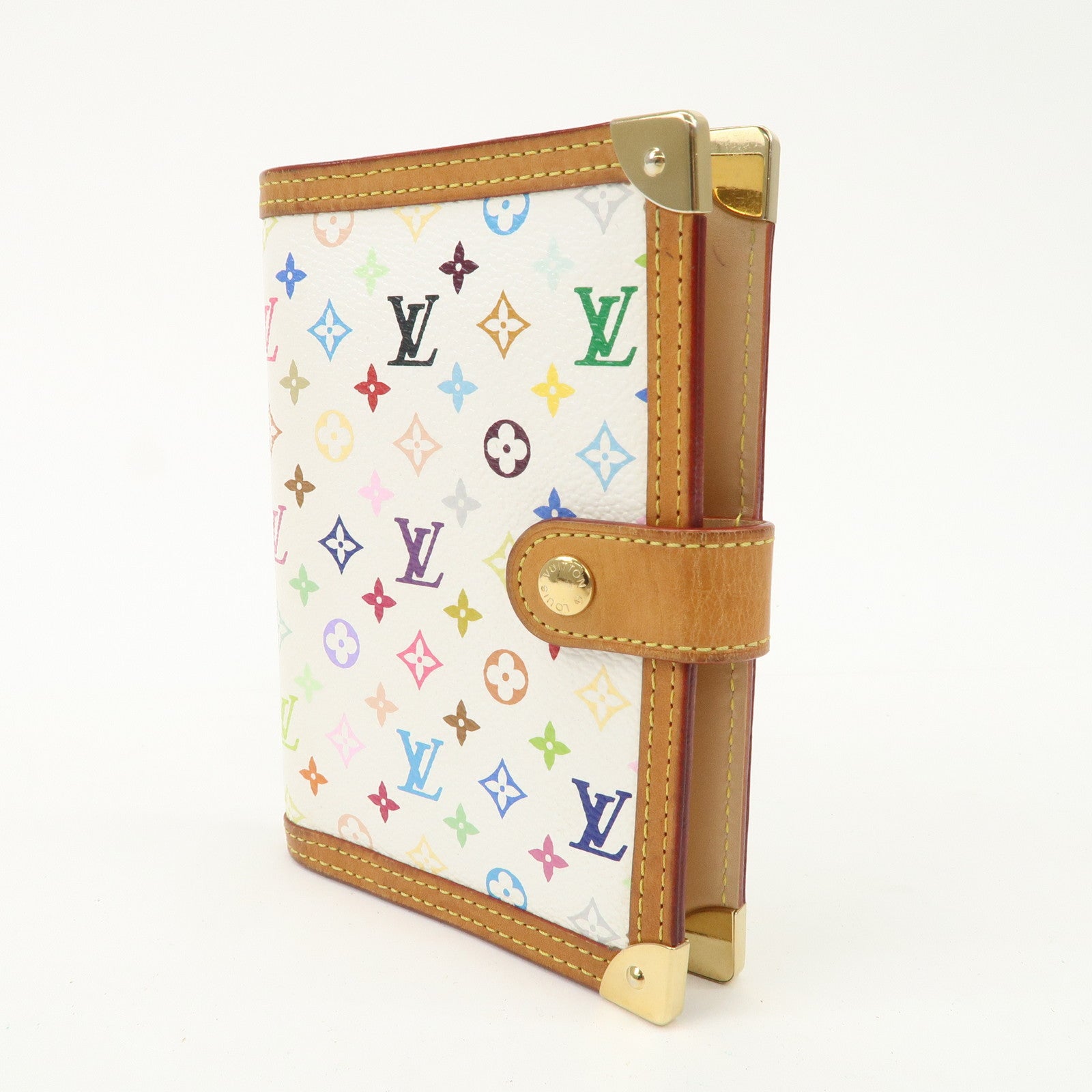 Louis Vuitton Monogram Multi Color Agenda PM Planner Cover R20896 Used