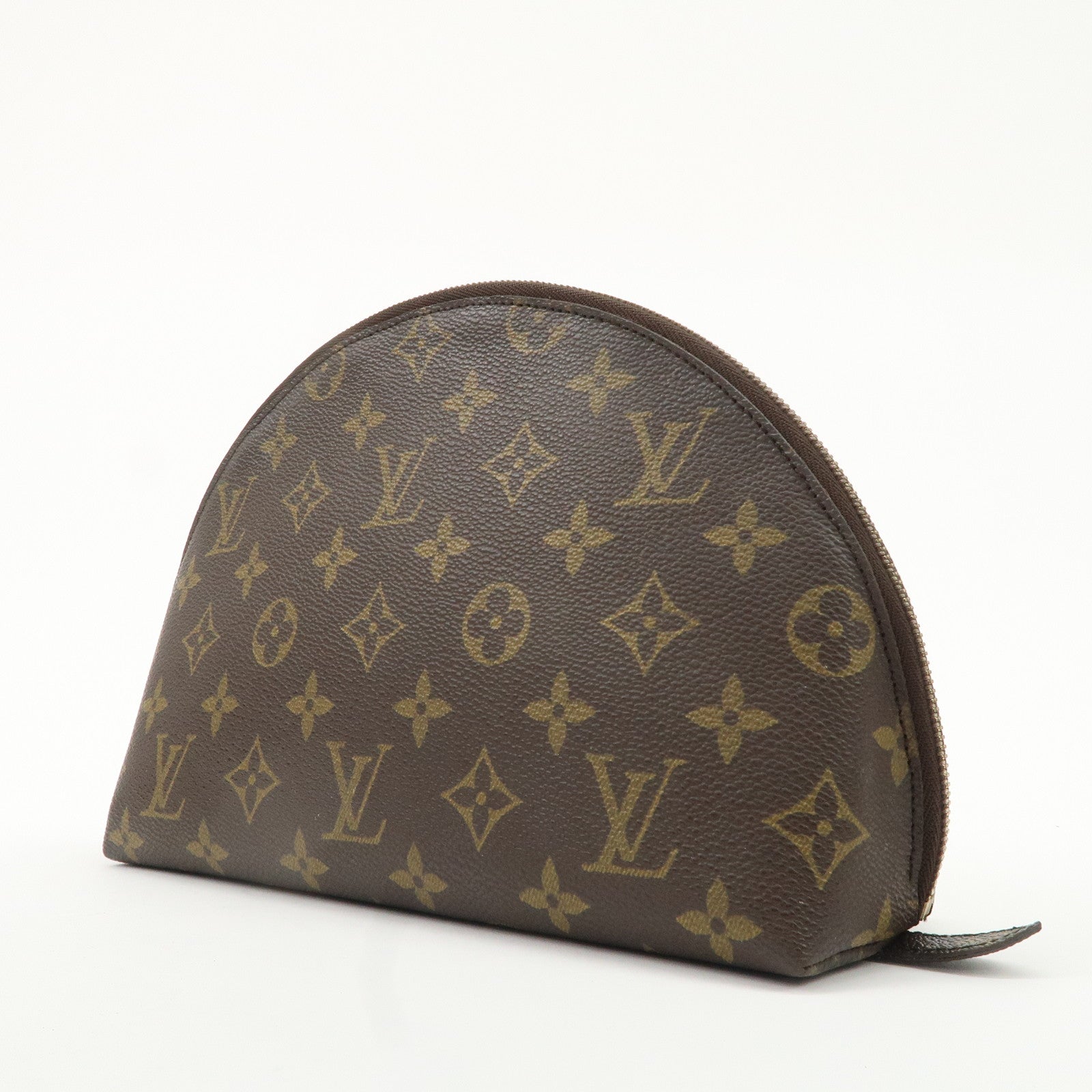 Louis Vuitton Monogram Trousse Demi Ronde Pouch M47520 Used