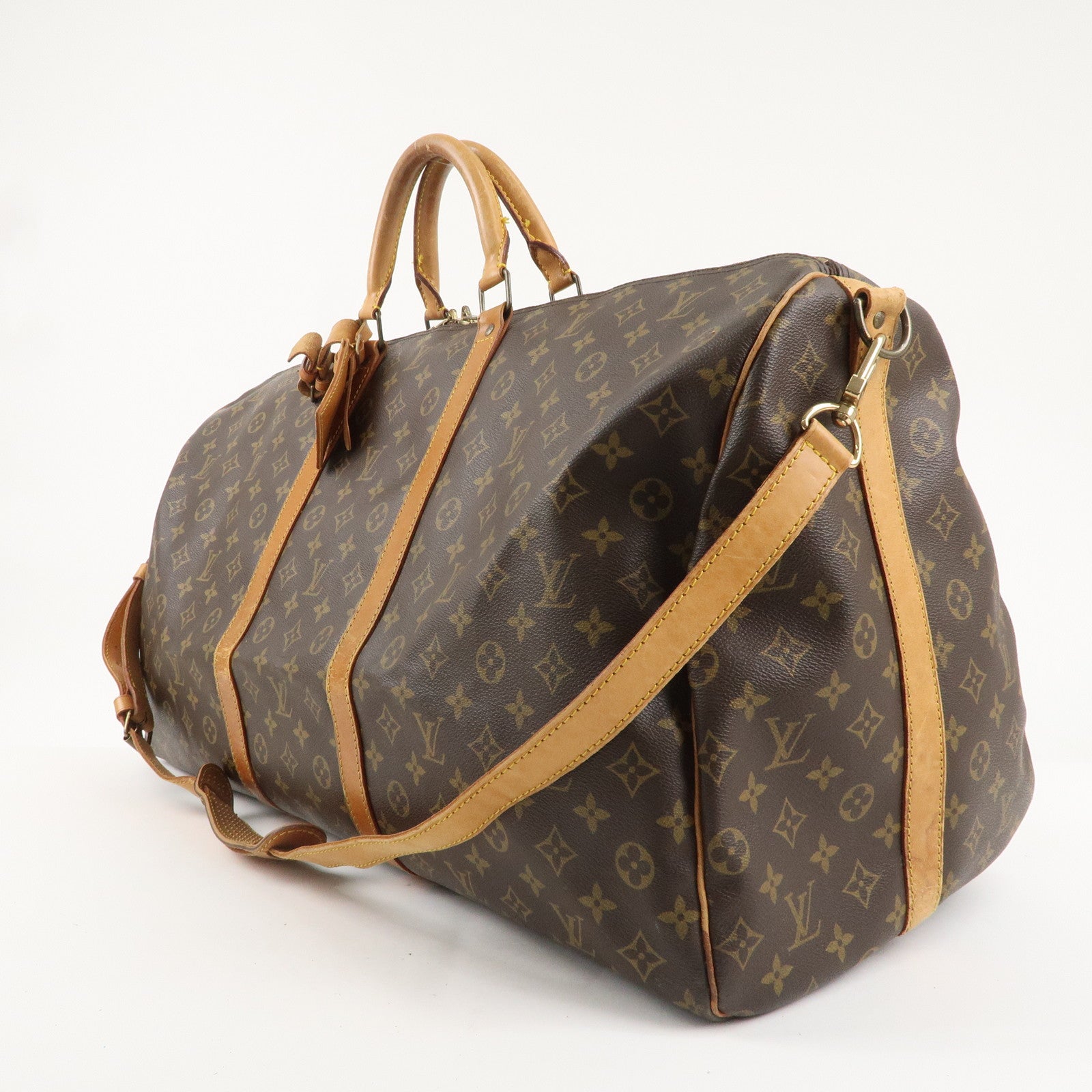 Louis Vuitton Monogram Keep All Bandouliere 60 Bag Brown M41412