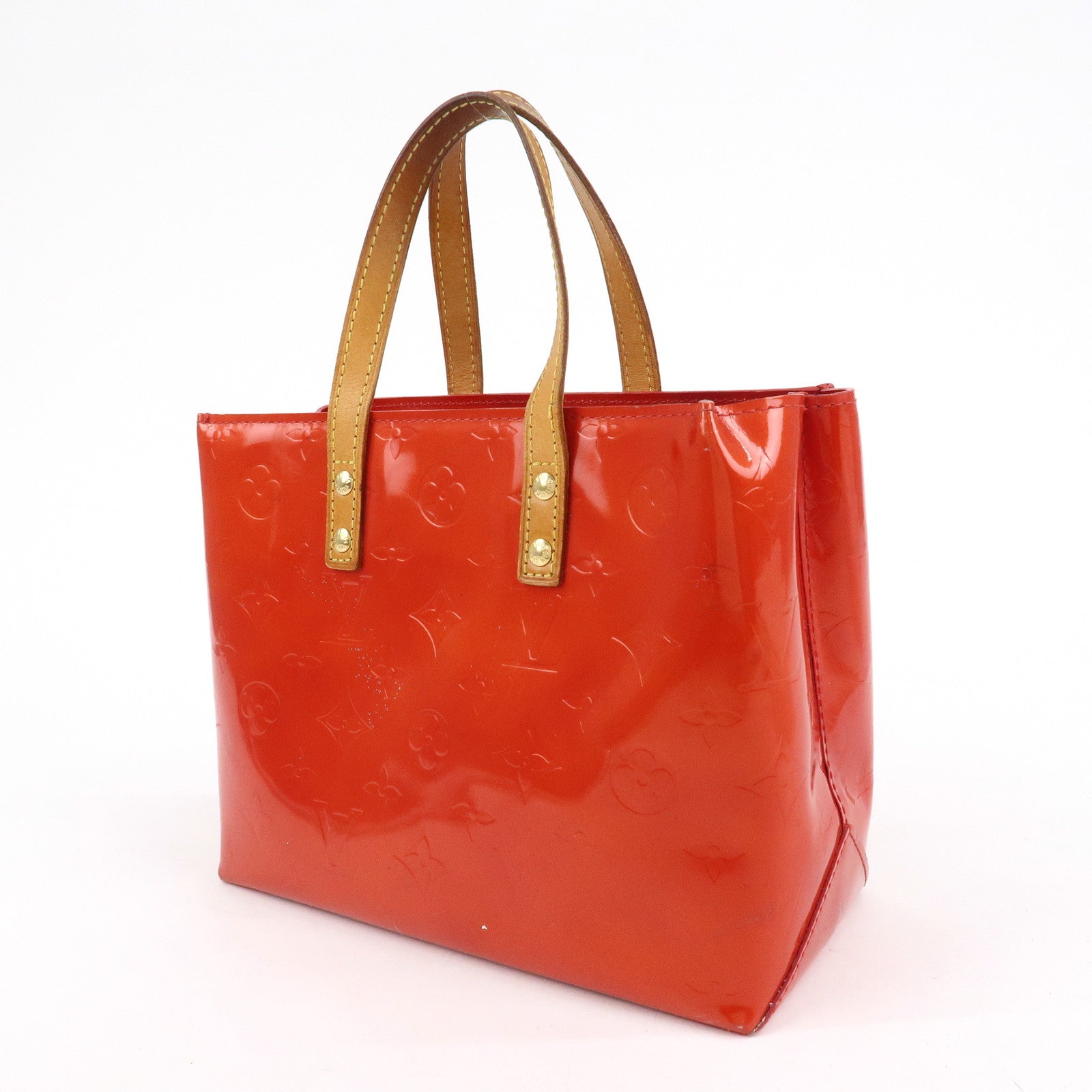 Louis Vuitton Monogram Vernis Lead PM Hand Bag Rouge M91088 Used