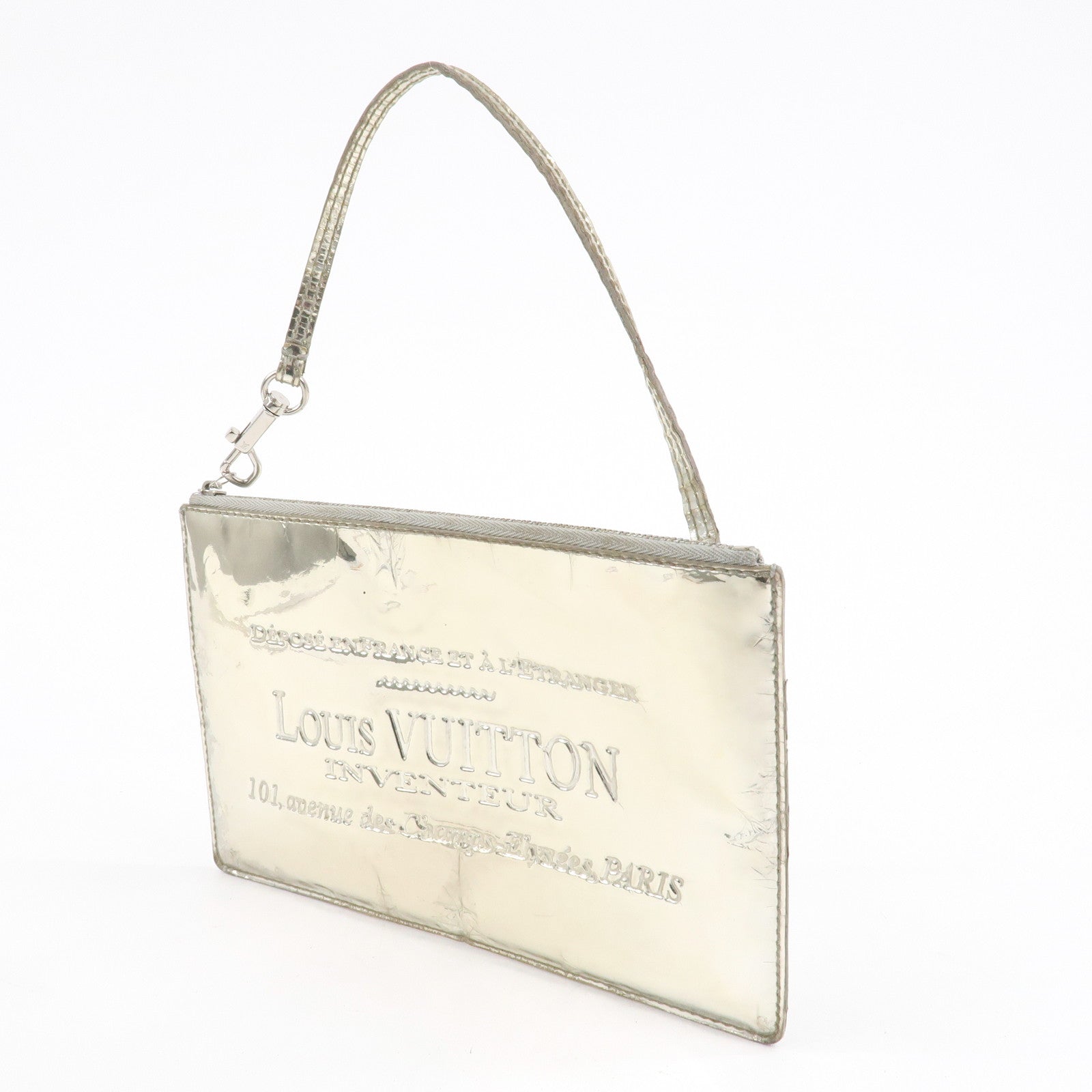 Louis Vuitton Monogram Miroir Pochette Plat Argent M95277 Used