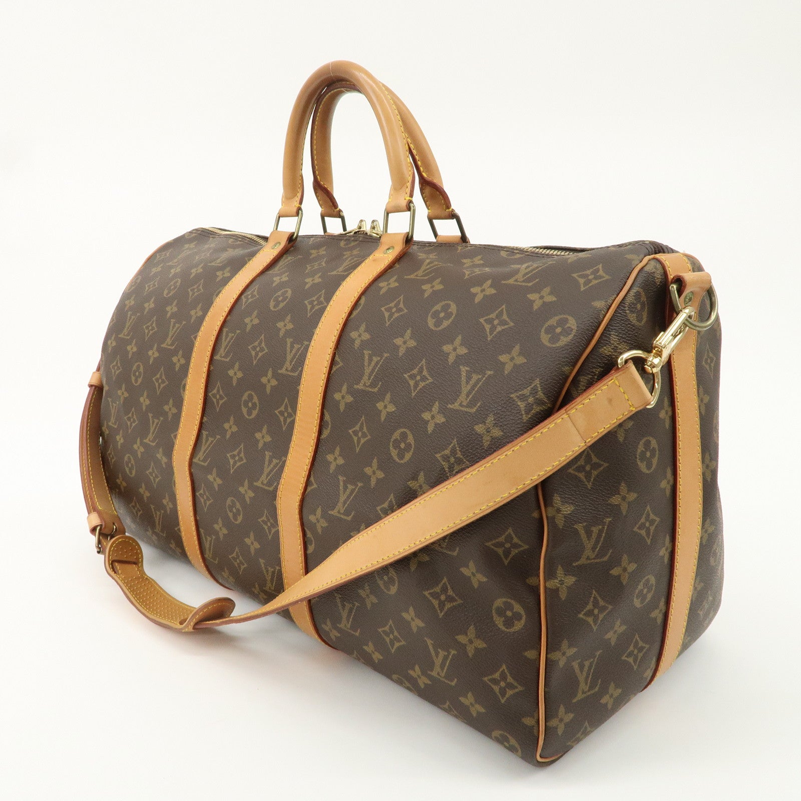 Louis Vuitton Monogram Keep All Bandouliere 50 Boston Bag M41416