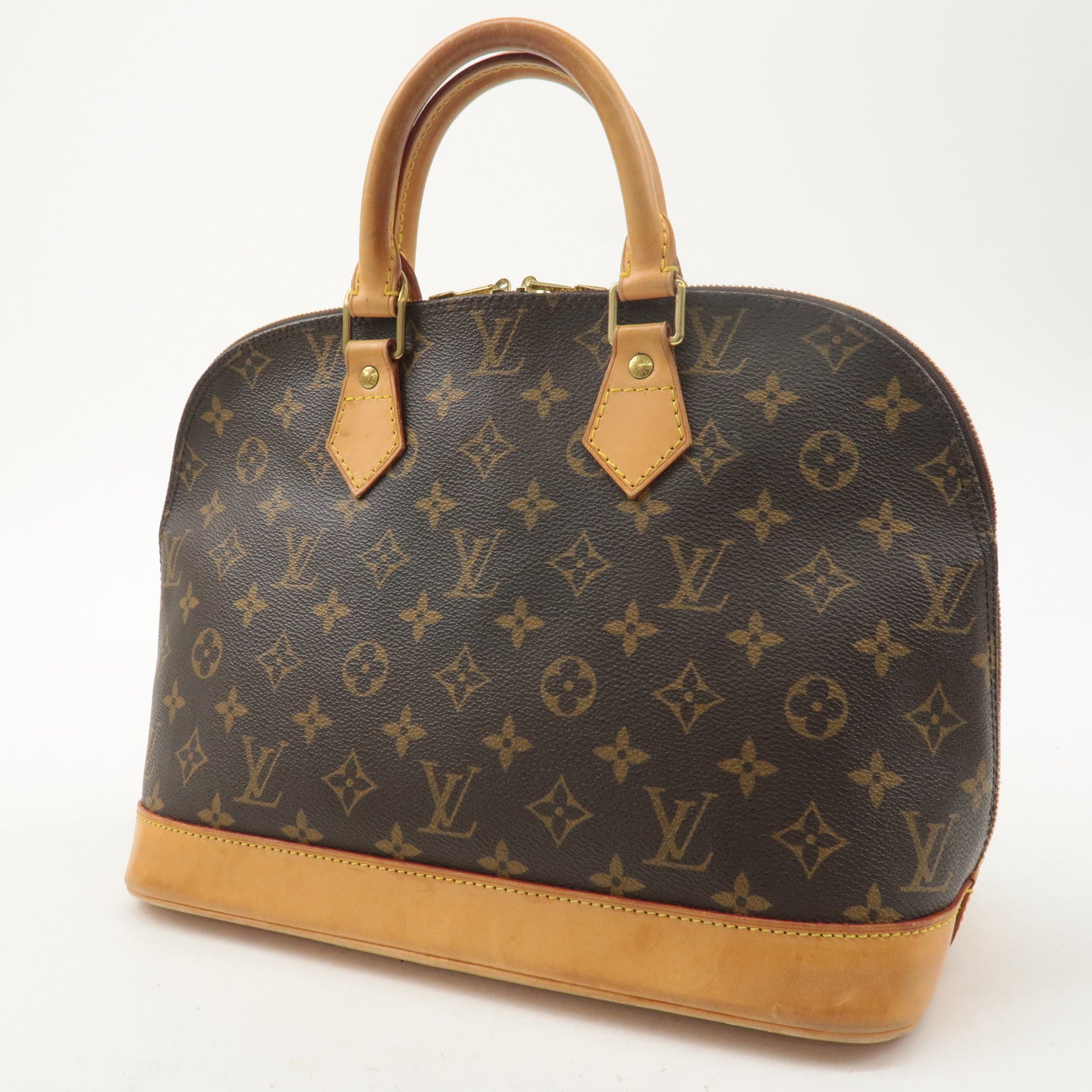 Louis Vuitton Monogram Alma Hand Bag Brown M51130