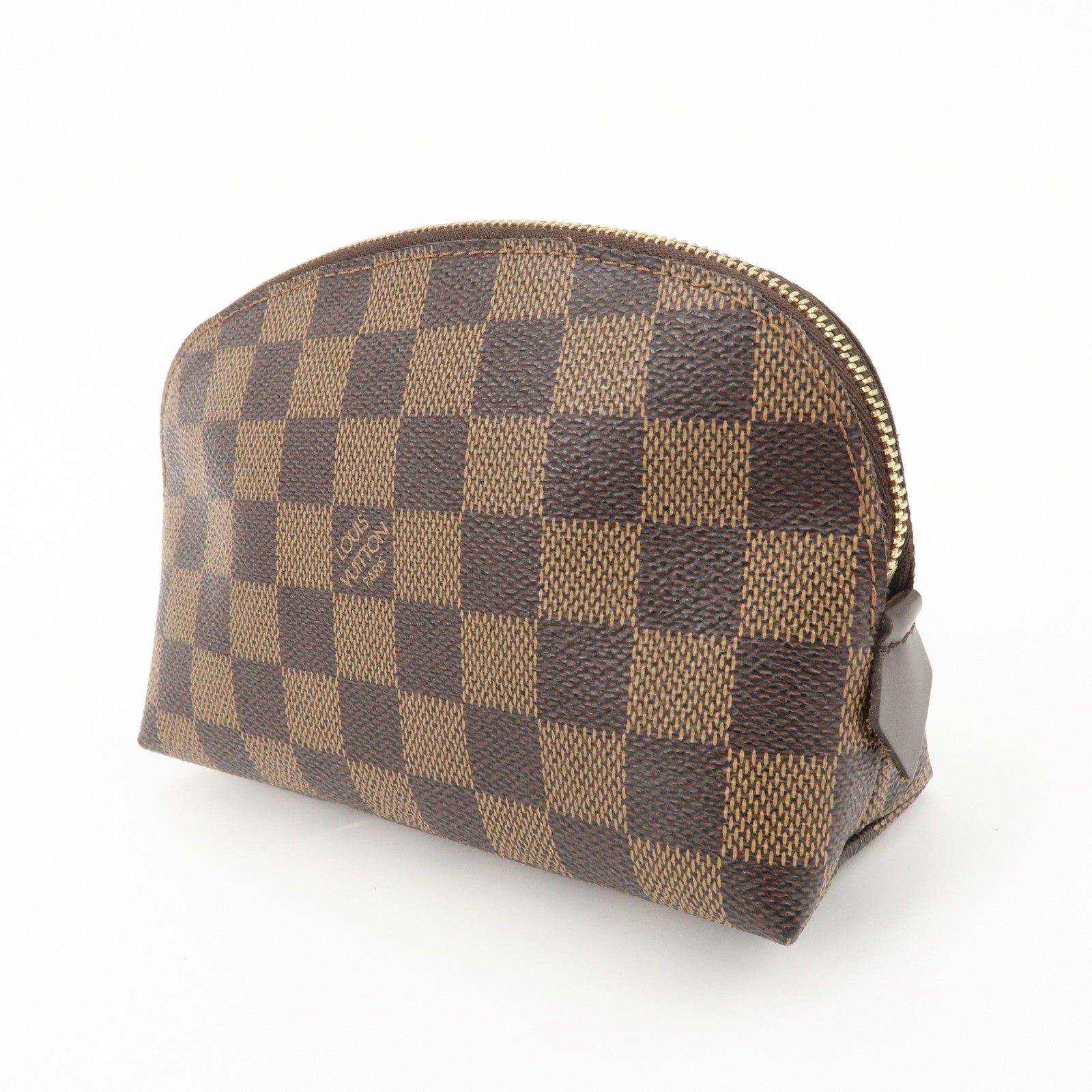 Louis Vuitton Damier Pochette Cosmetic Pouch Brown N47516 Used