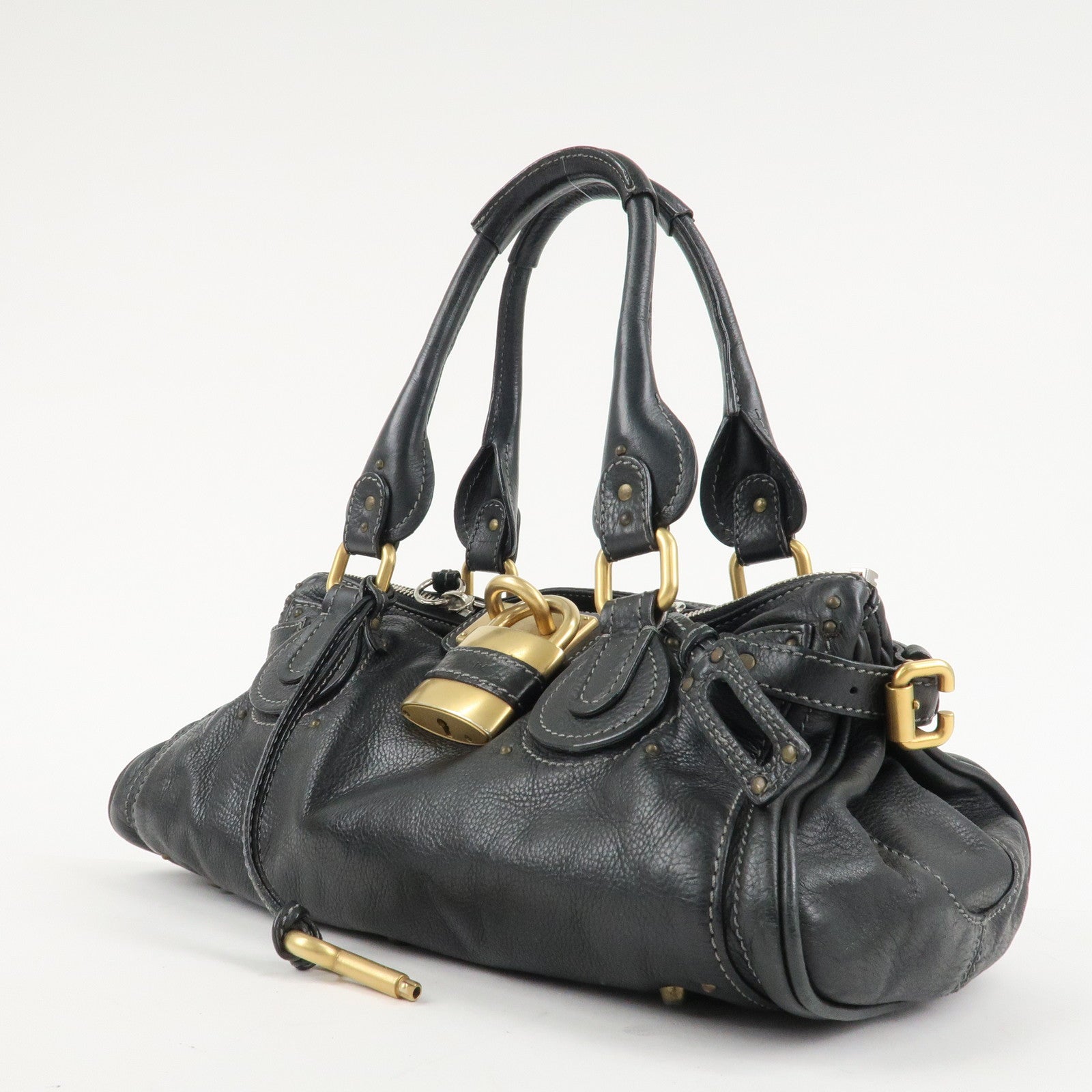 Chloe Paddington Leather Hand Bag Shoulder Bag Medium