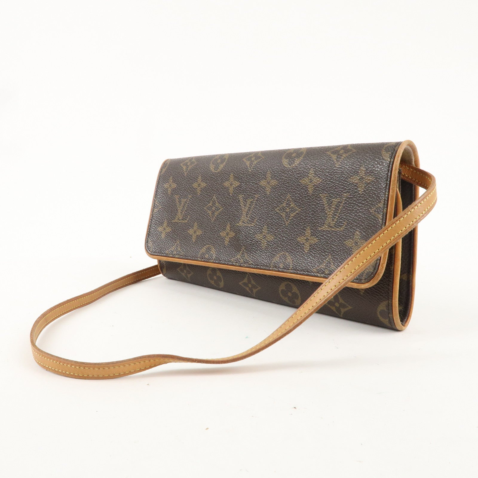 Louis Vuitton Monogram Pochette Twin GM 2Way Bag Brown M51852