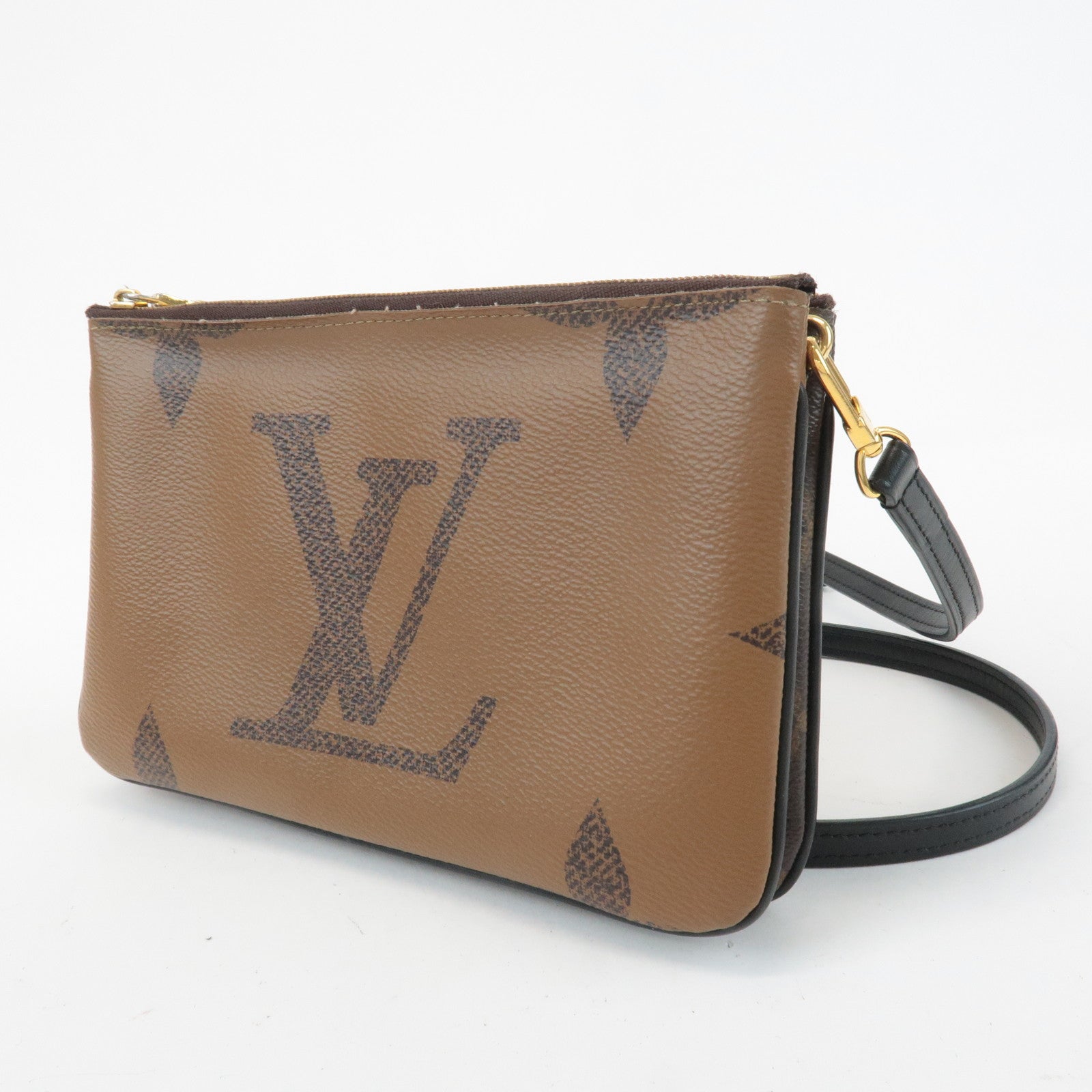 Louis Vuitton Monogram Reverse Pochette Double Zip Bag M69203