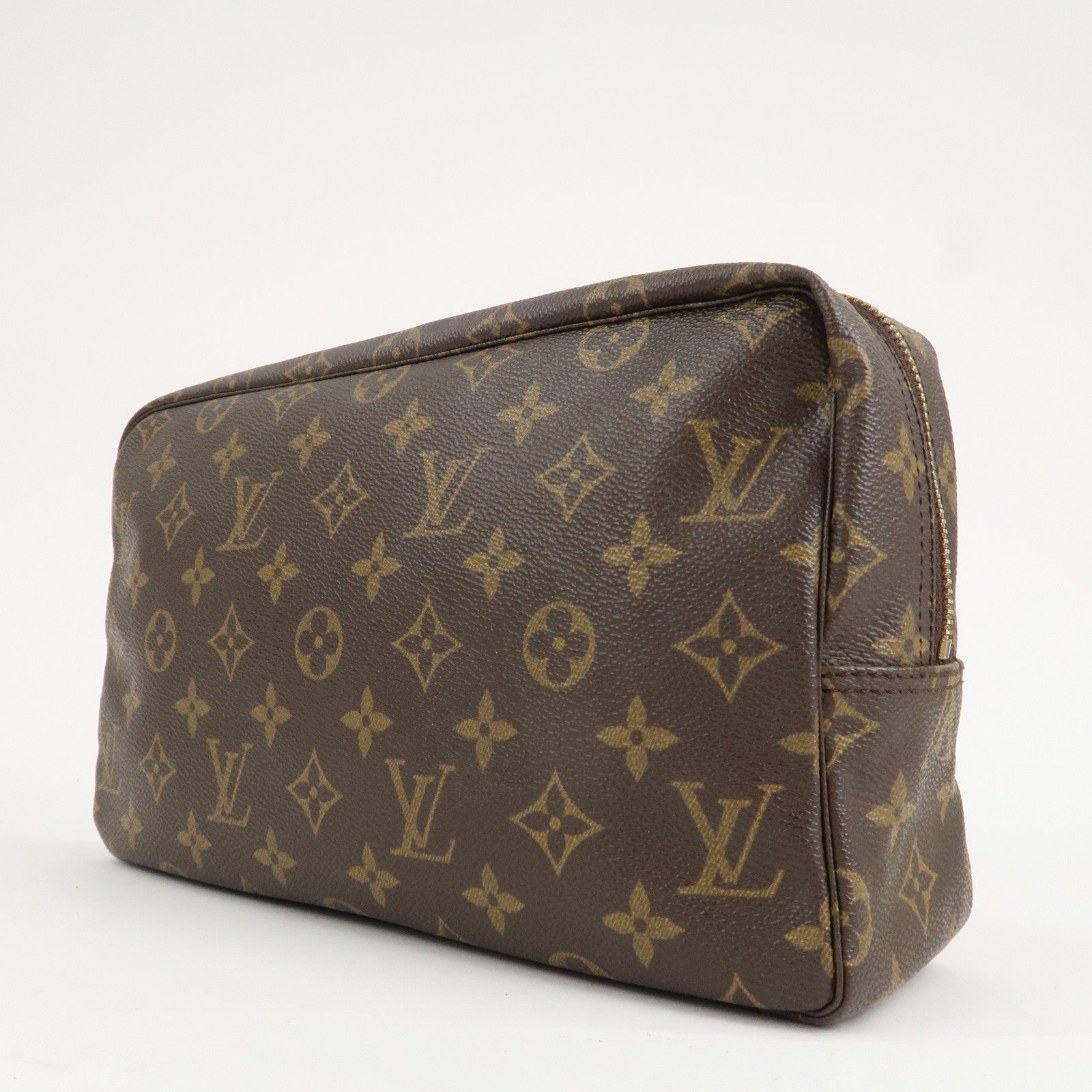 Louis Vuitton Monogram Trousse Toilette 28 Pouch Brown M47522 Used