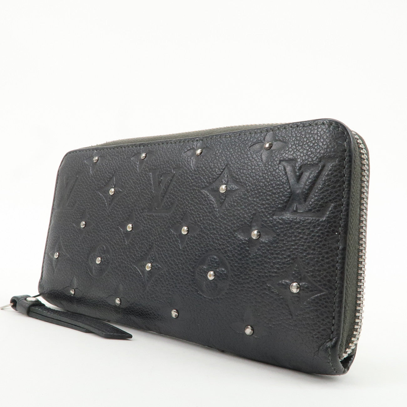 Louis Vuitton Monogram Empreinte Zippy Wallet Studs Noir Used