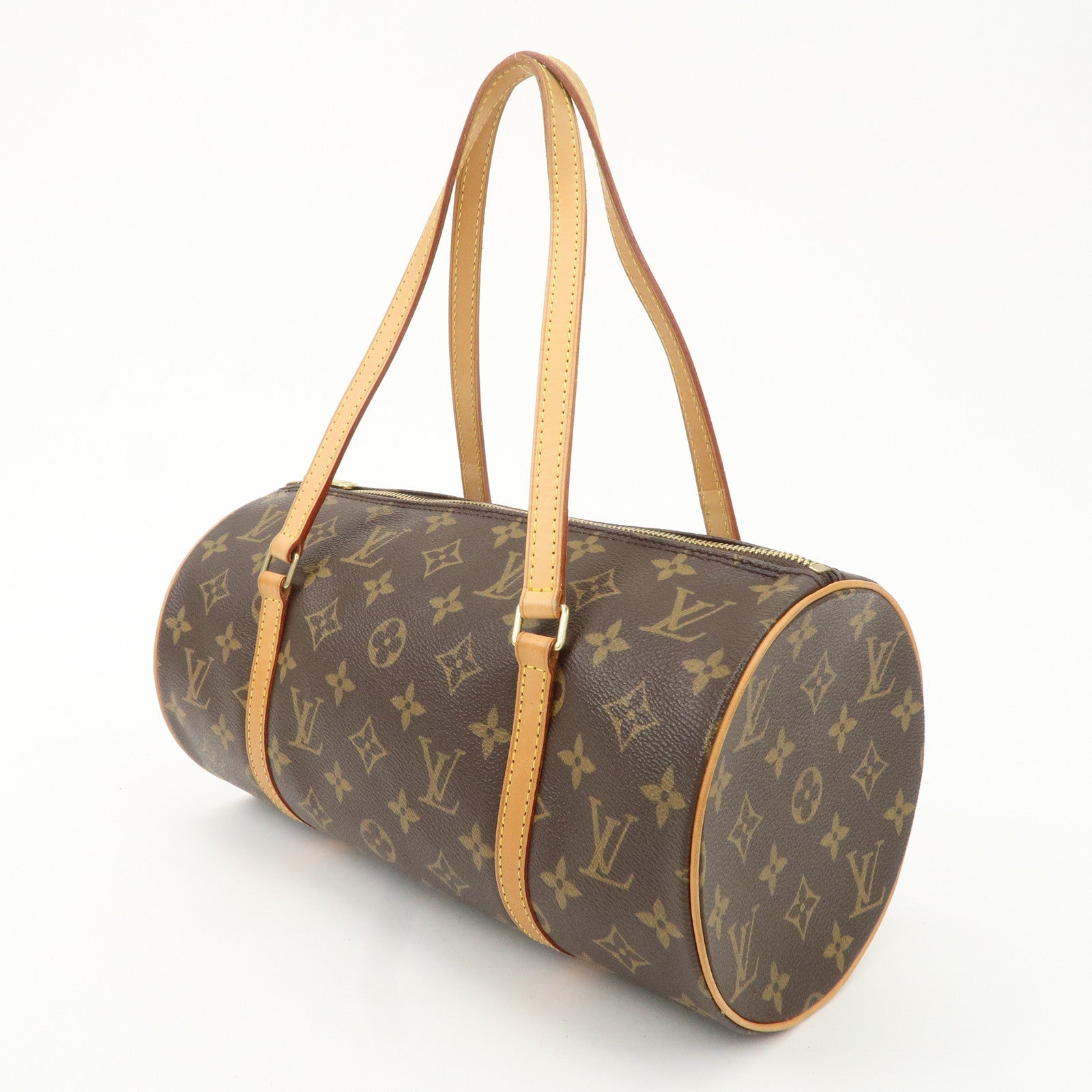 Louis Vuitton Monogram Papillon 30 Hand Bag Brown M51385 Used