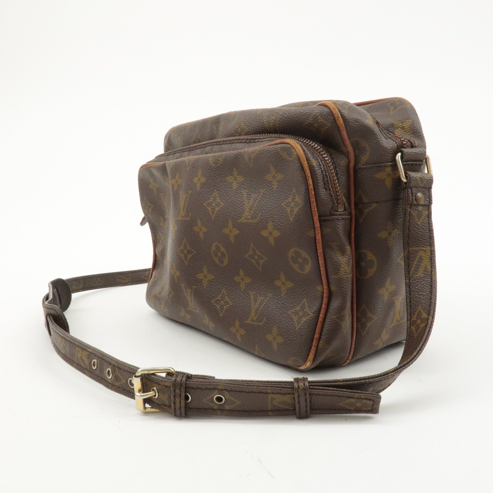 Louis Vuitton Monogram Nail Shoulder Bag Old Model Brown