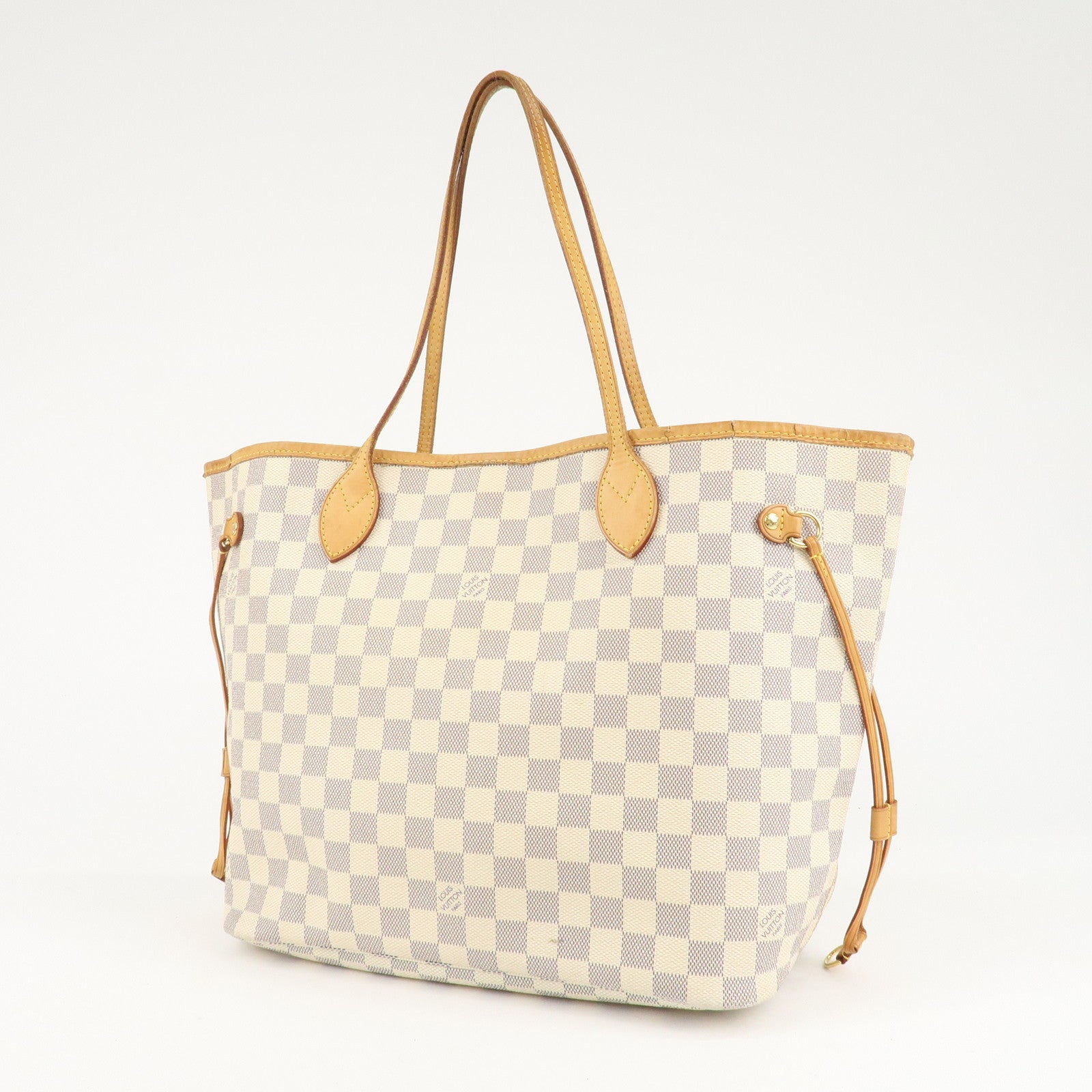 Louis Vuitton Damier Azur Neverfull MM Tote Bag N51107 Used