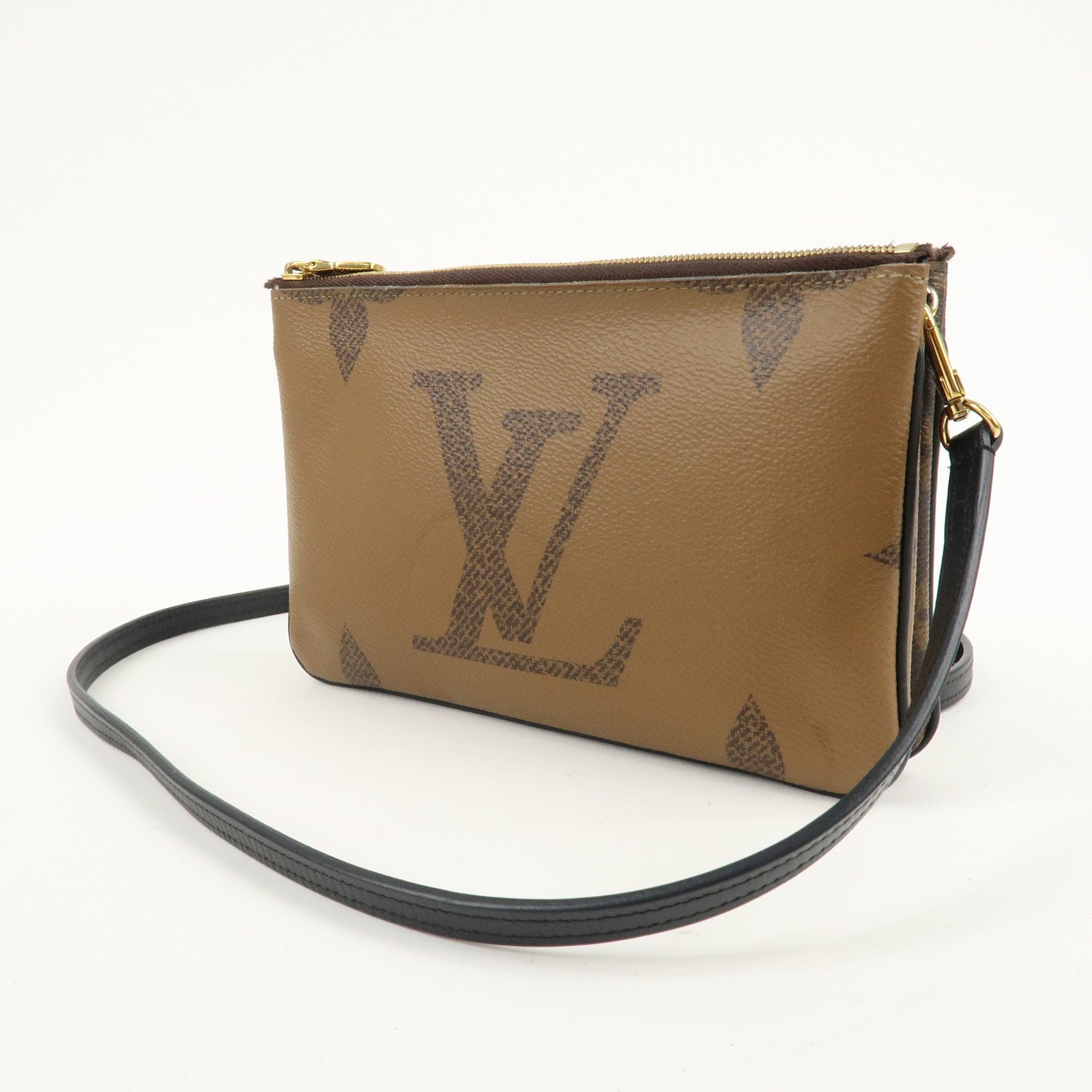 Louis Vuitton Giant Reverse Pochette Double Zip Shoulder Bag Used