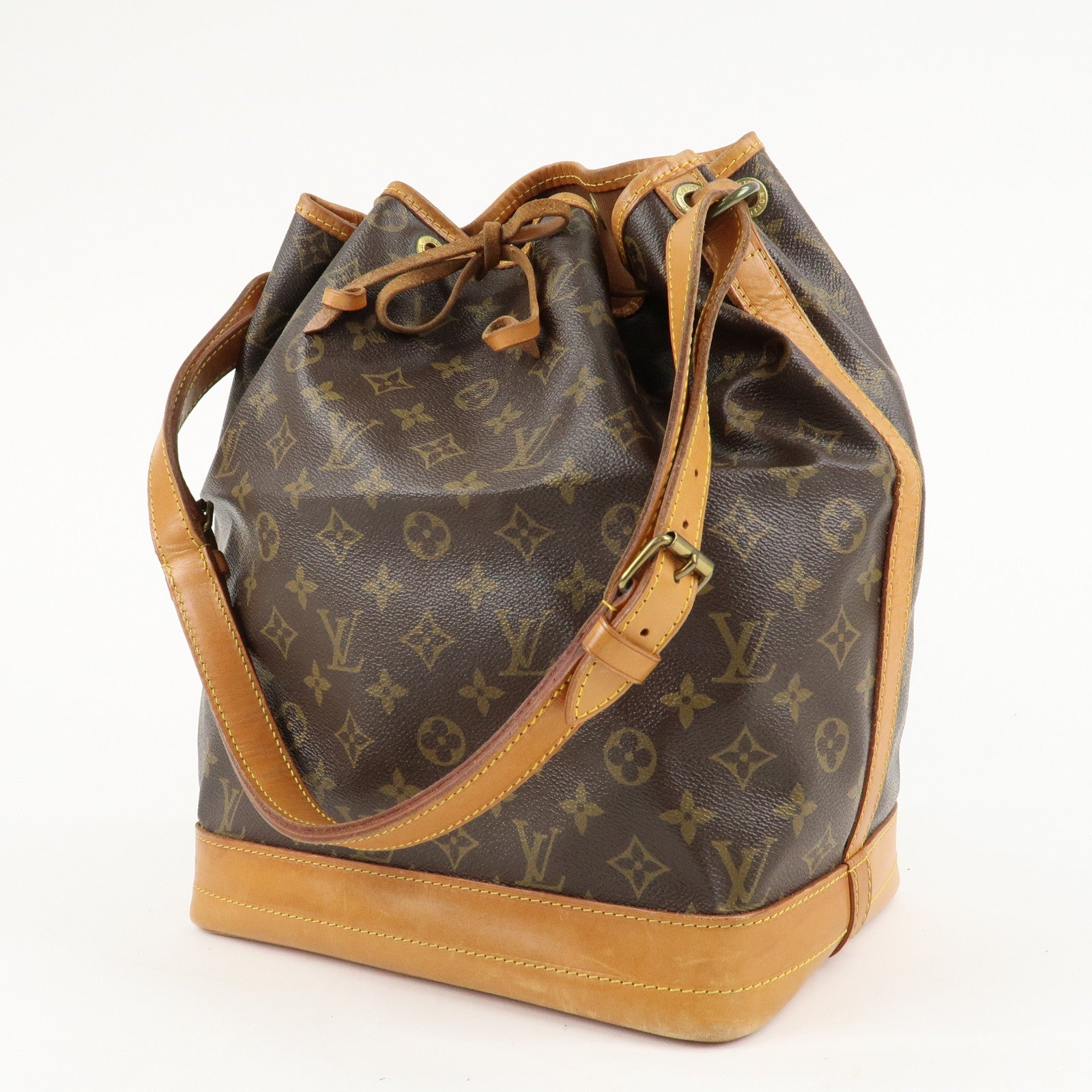 Louis Vuitton Monogram Noe Shoulder Bag Hand Bag Brown M42224 Used