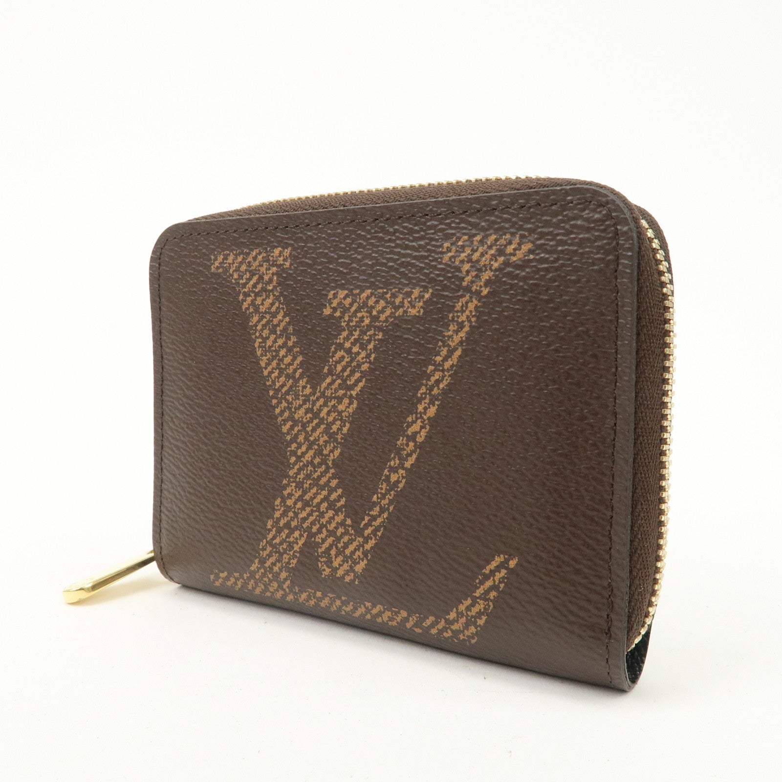 Louis Vuitton Giant Monogram Zippy Coin Case Brown M69354 Used