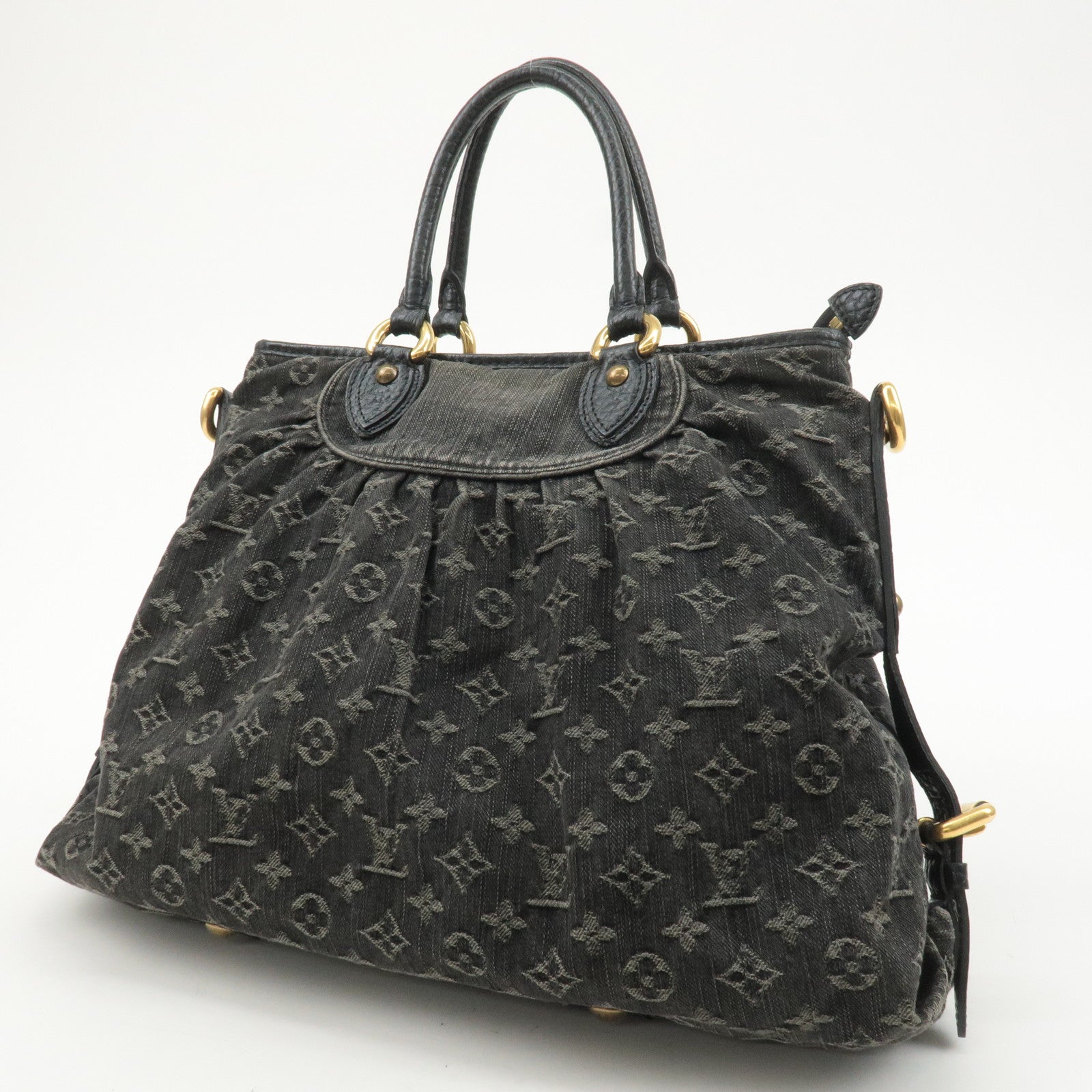 Louis Vuitton Monogram Denim Neo Cabby GM Shoulder Bag Noir M95352