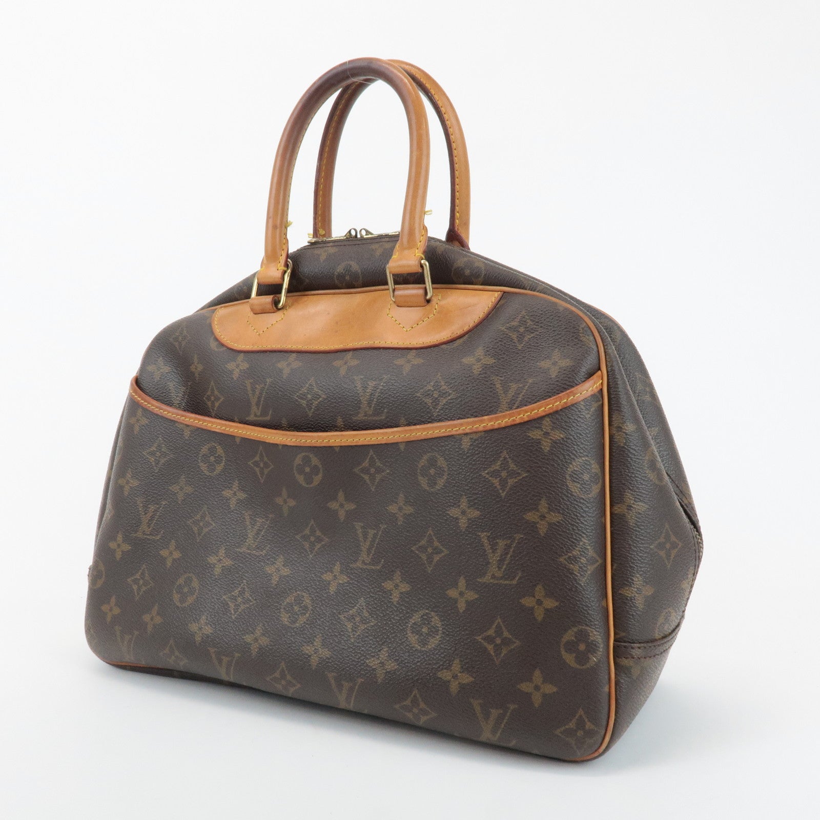 Louis Vuitton Monogram Deauville Hand Bag Brown M47270