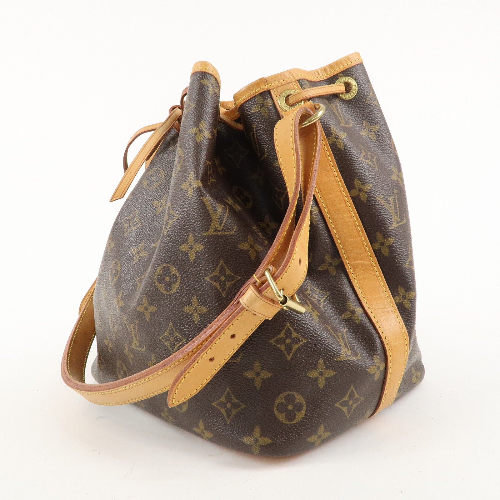 Louis Vuitton Monogram Petit Noe Shoulder Bag Brown M42226