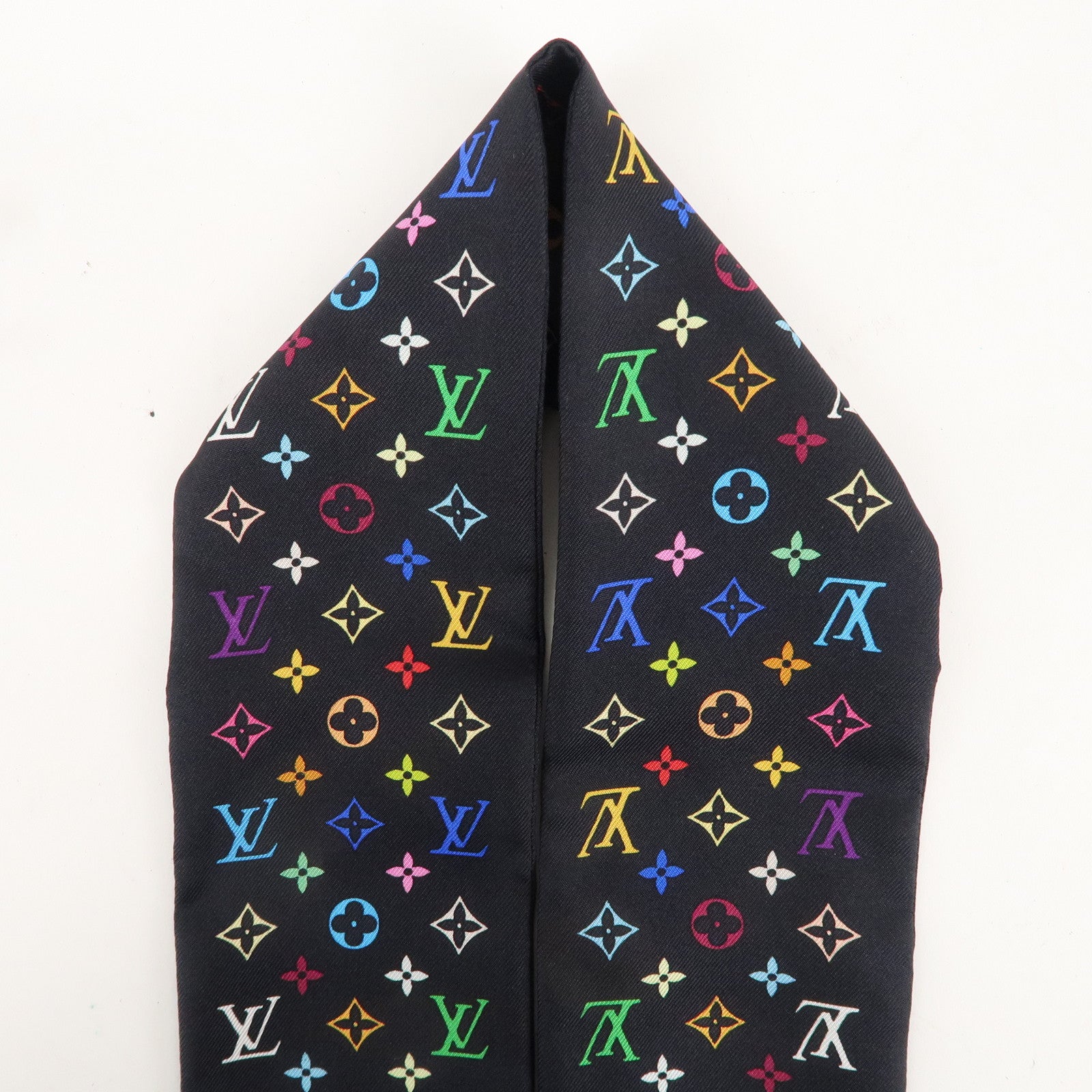 Louis Vuitton Bandeau Monogram Multicolor Scarf Noir M71992