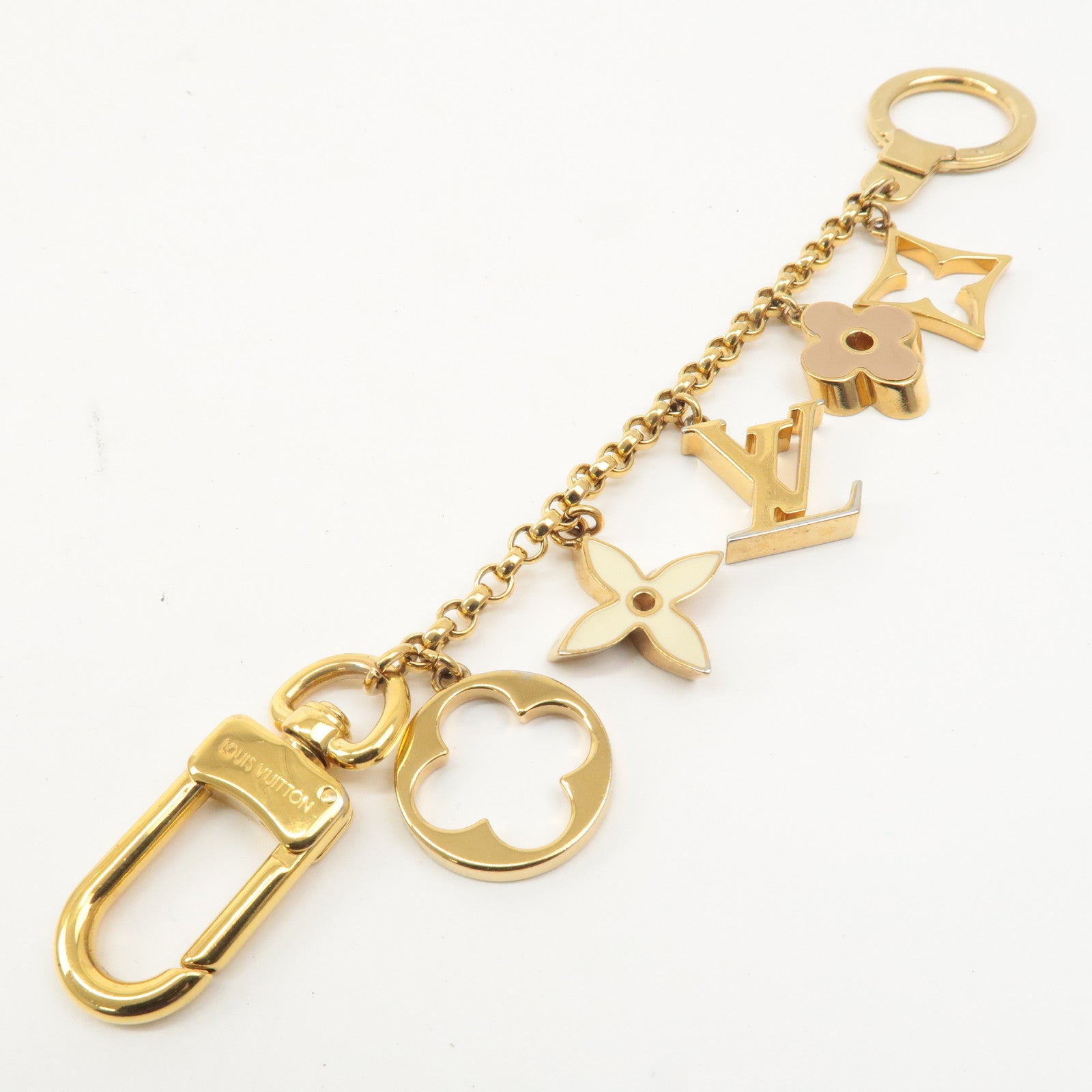 Louis Vuitton Fleur de Monogram LV Logo Bag Charm M65111