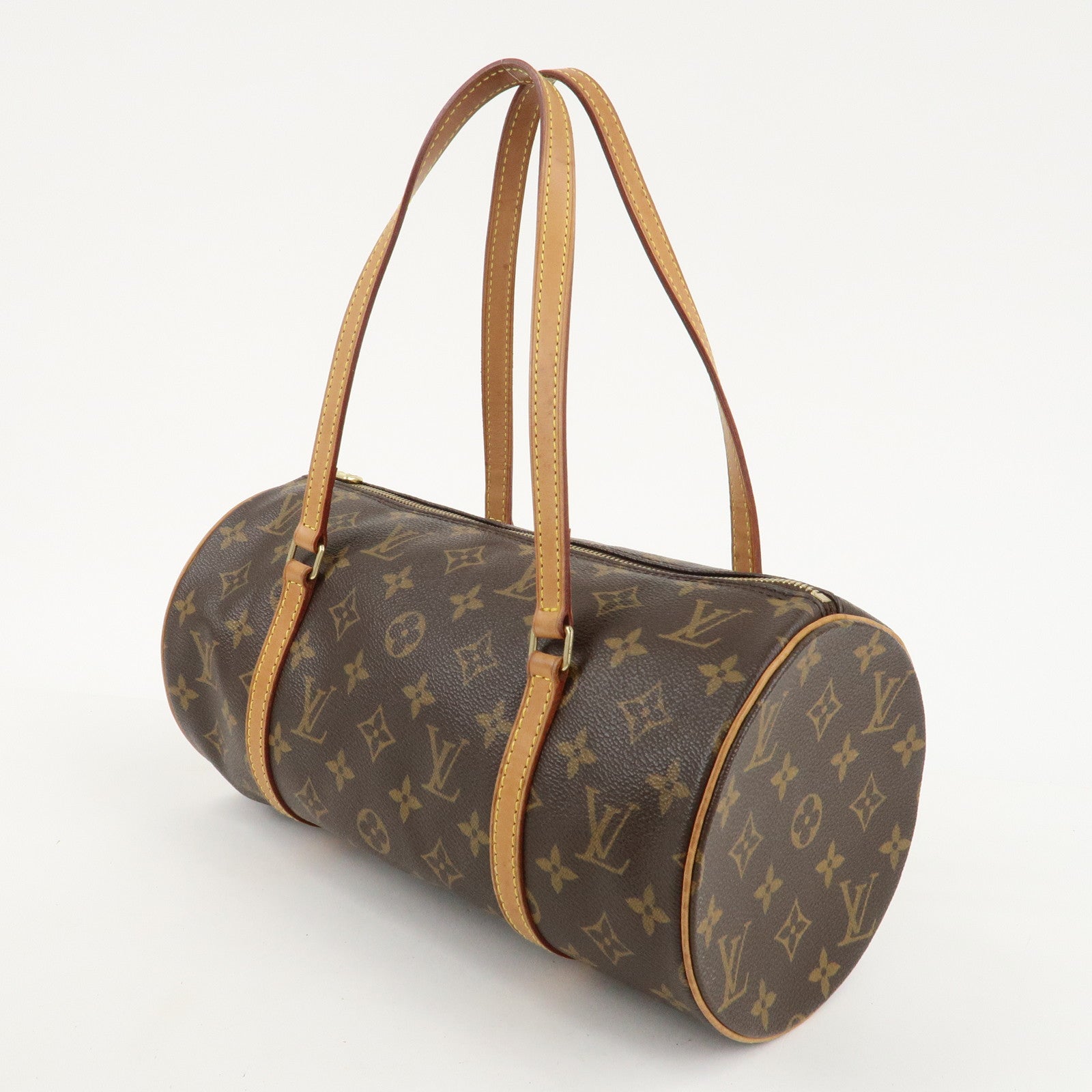 Louis Vuitton Monogram Papillon 30 Hand Bag Brown M51385 Used