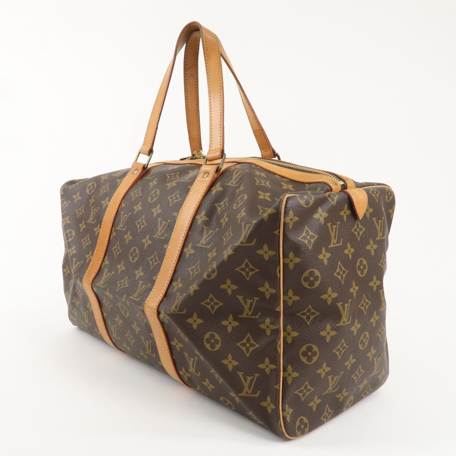 Louis Vuitton Monogram Sac Souple 45 Boston Bag Brown M41624