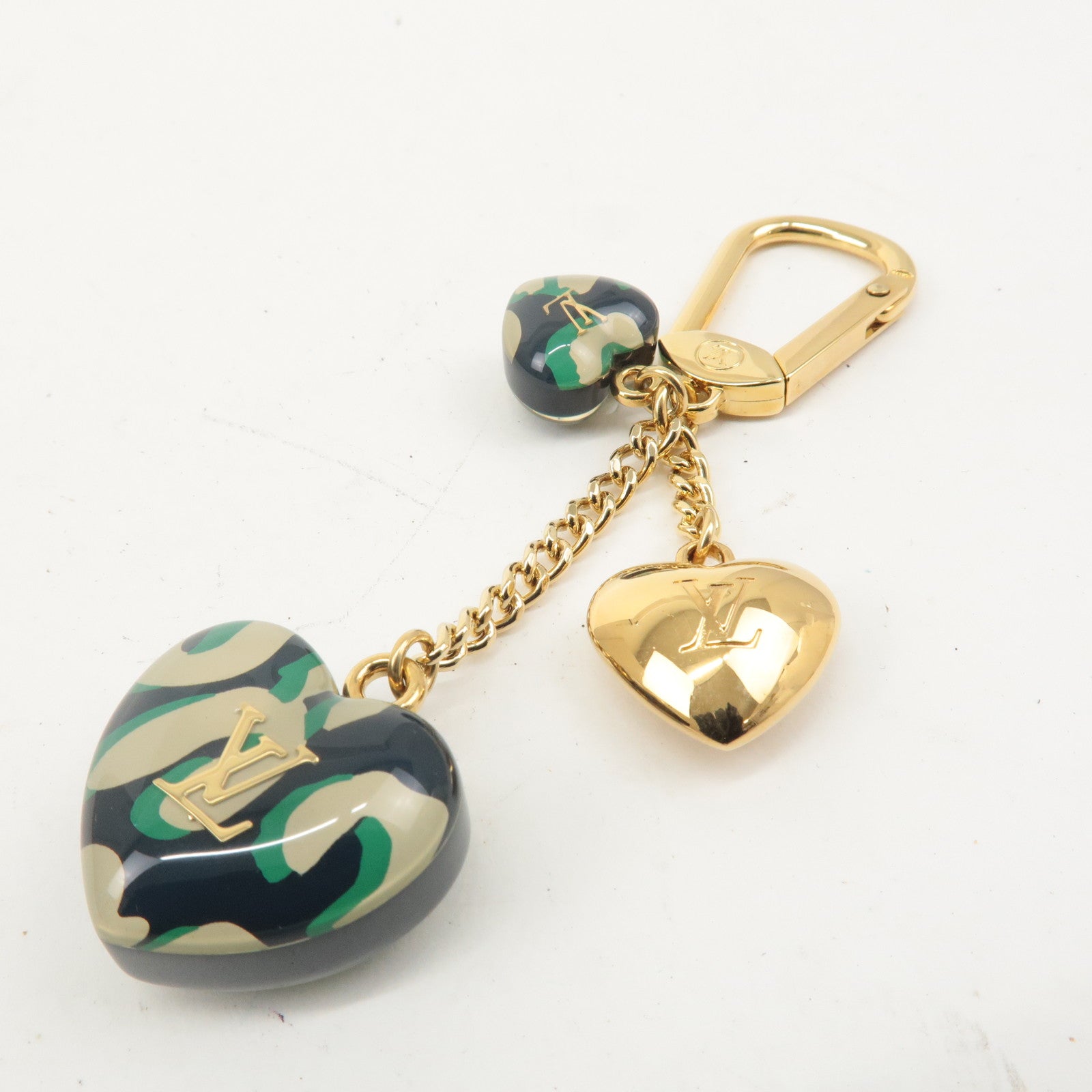 Louis Vuitton Bag Charm Porte Cles Leopard Blue Infini Gold M66259