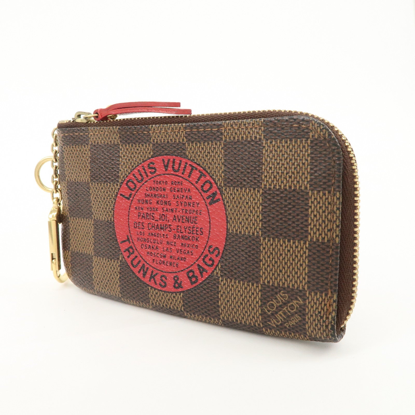 Louis Vuitton Damier T&B Pochette Cles Complice Coin Case N61742 Used