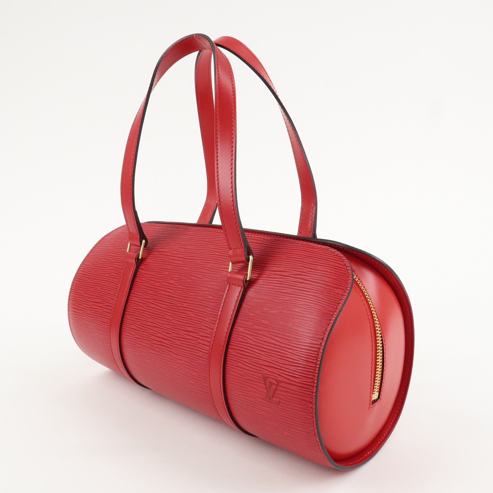 Louis Vuitton Epi Soufflot Hand Bag Castillian Red M52227 Used