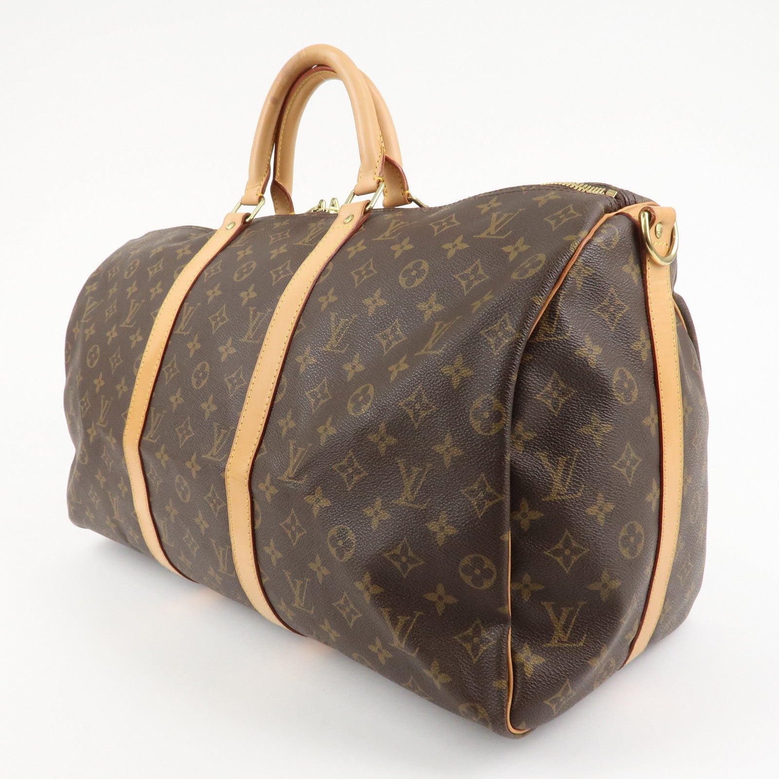 Louis Vuitton Monogram Keep All Bandouliere 50 Boston Bag M41416