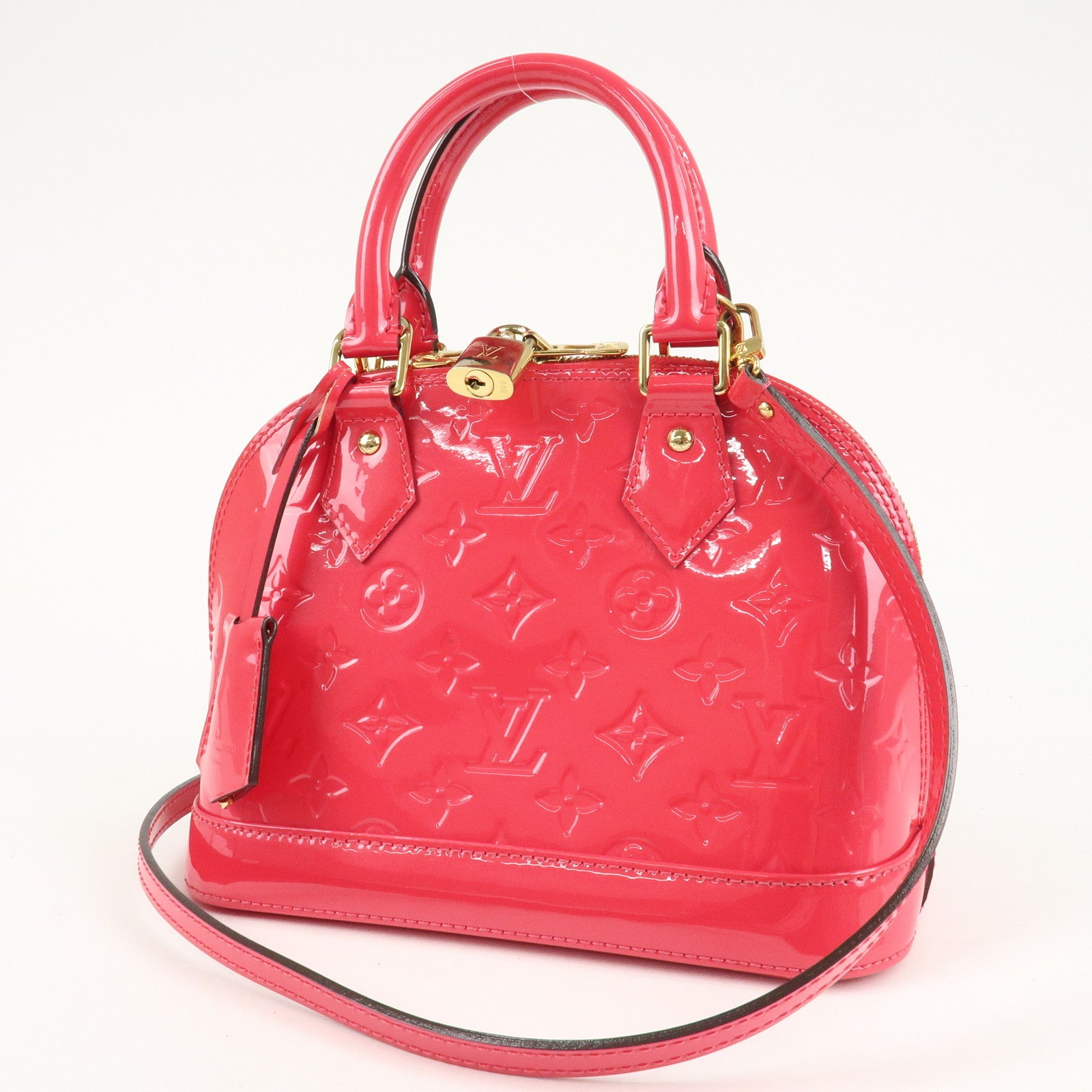 Louis Vuitton Monogram Vernis Alma BB 2Way Bag Rose Indien M91771 Used