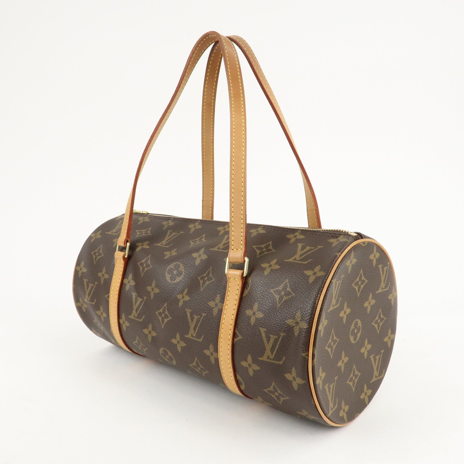 Louis Vuitton Monogram Papillon 30 Hand Bag New Style Brown M51385 Used