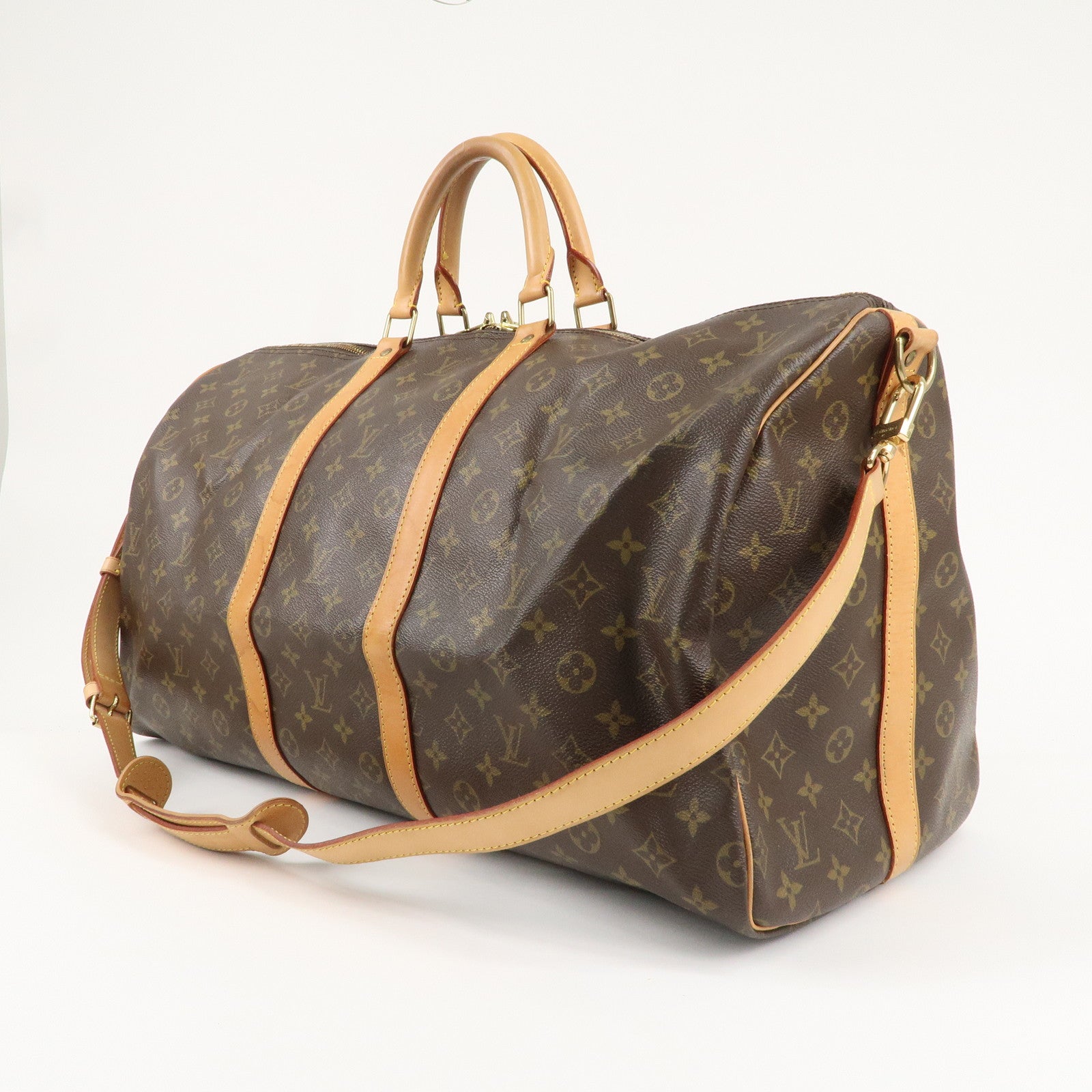 Louis Vuitton Monogram Keep All Bandouliere 55 Boston Bag M41414