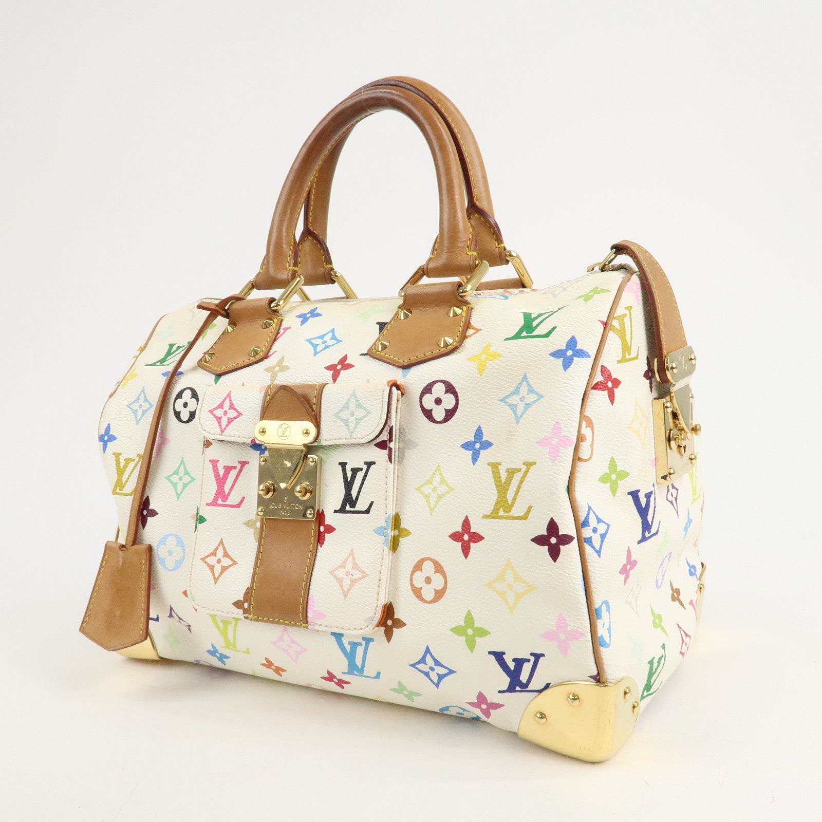 Louis Vuitton Monogram Multicolor Speedy 30 Hand Bag M92643 Used