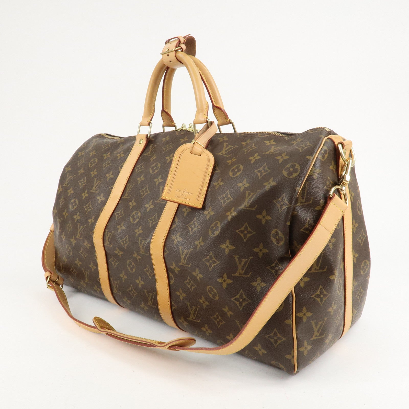 Louis Vuitton Monogram Keep All Bandouliere 50 Boston Bag M41416 Used