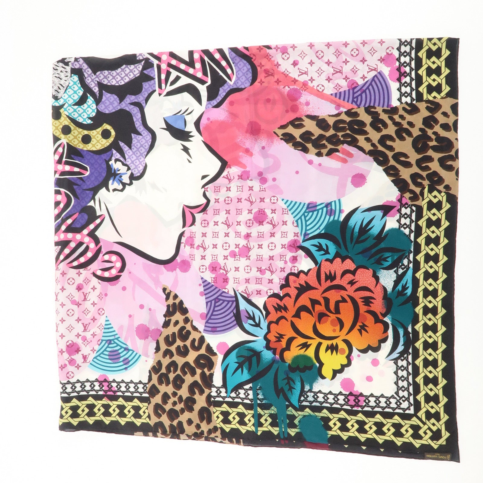 Louis Vuitton Lady Aiko Scarf Japan Limited Multi Color 400505 Used