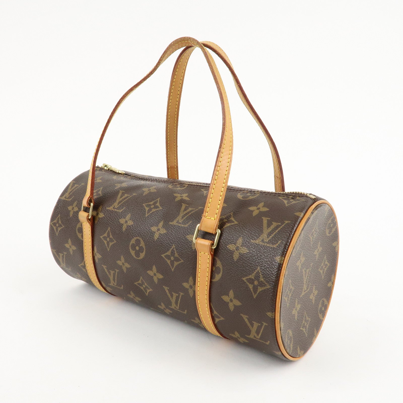 Louis Vuitton Monogram Papillon 26 Hand Bag New Style Brown M51386 Used