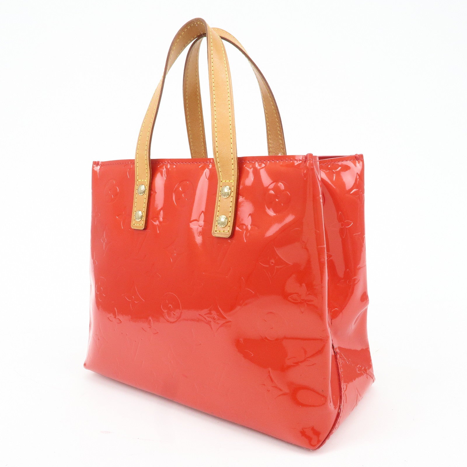 Louis Vuitton Monogram Vernis Lead PM Hand Bag M91088 Rouge Used