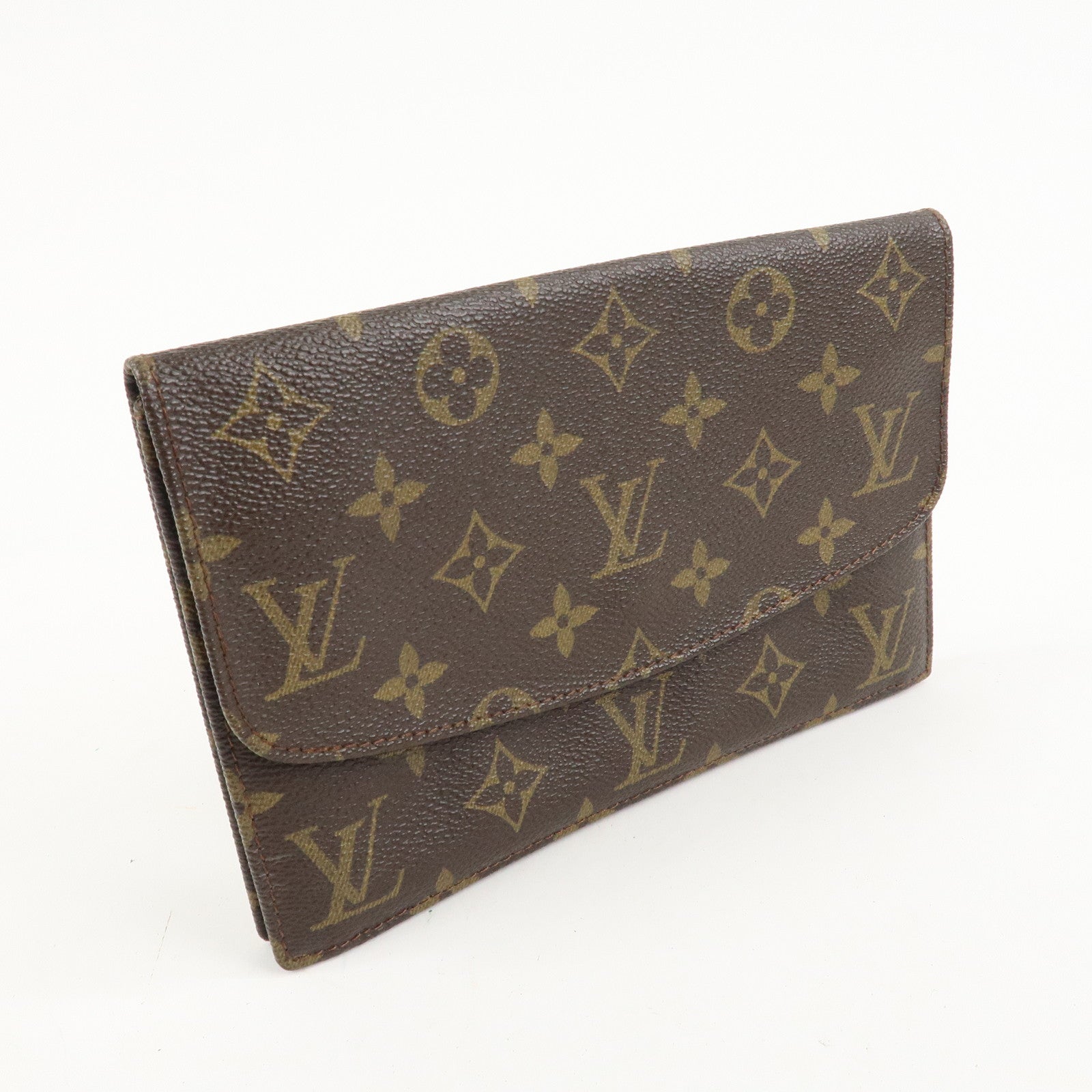 Louis Vuitton Monogram Set of 2 Pochette Pouch Brown M47542 M51935 Used