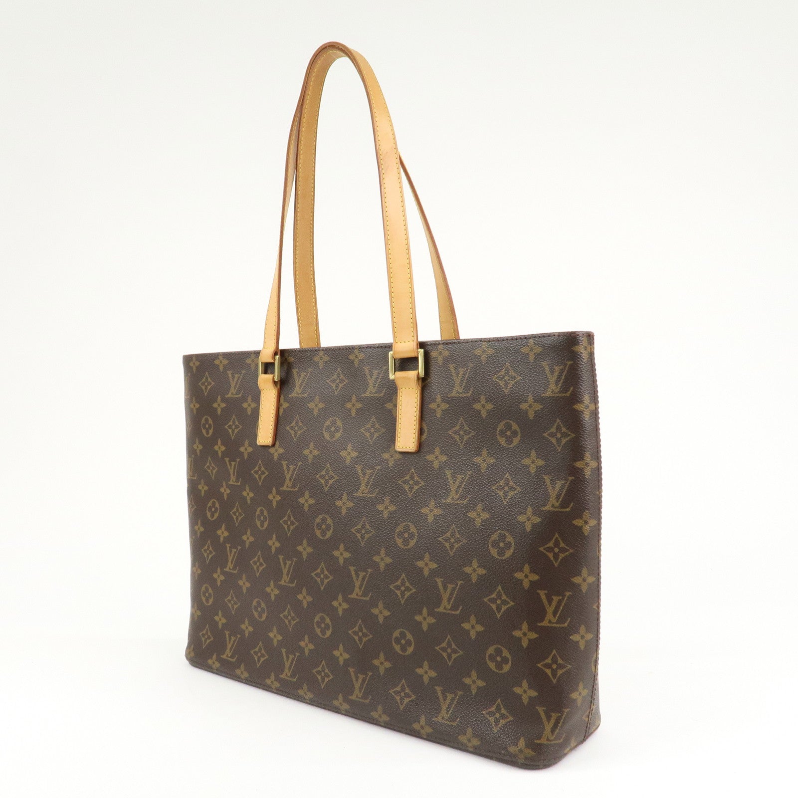 Louis Vuitton Monogram Luco Tote Bag Hand Bag Brown M51155 Used