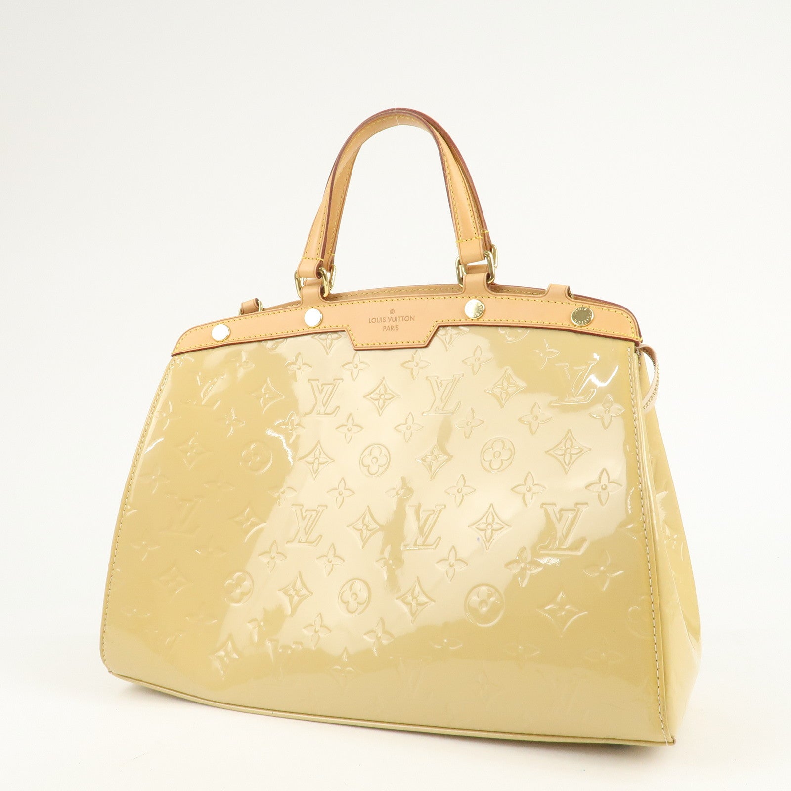 Louis Vuitton Monogram Vernis Blair MM Hand Bag Citrine M90108