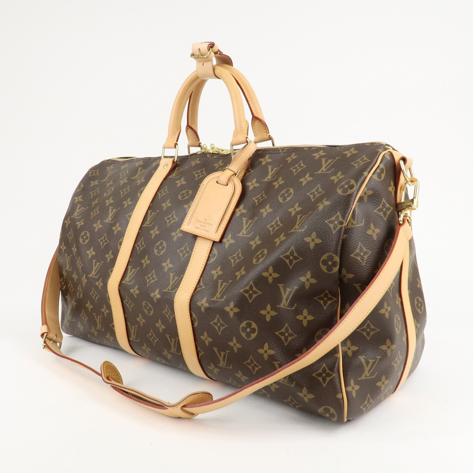 Louis Vuitton Monogram Keep All Bandouliere 50 Boston Bag M41416 Used