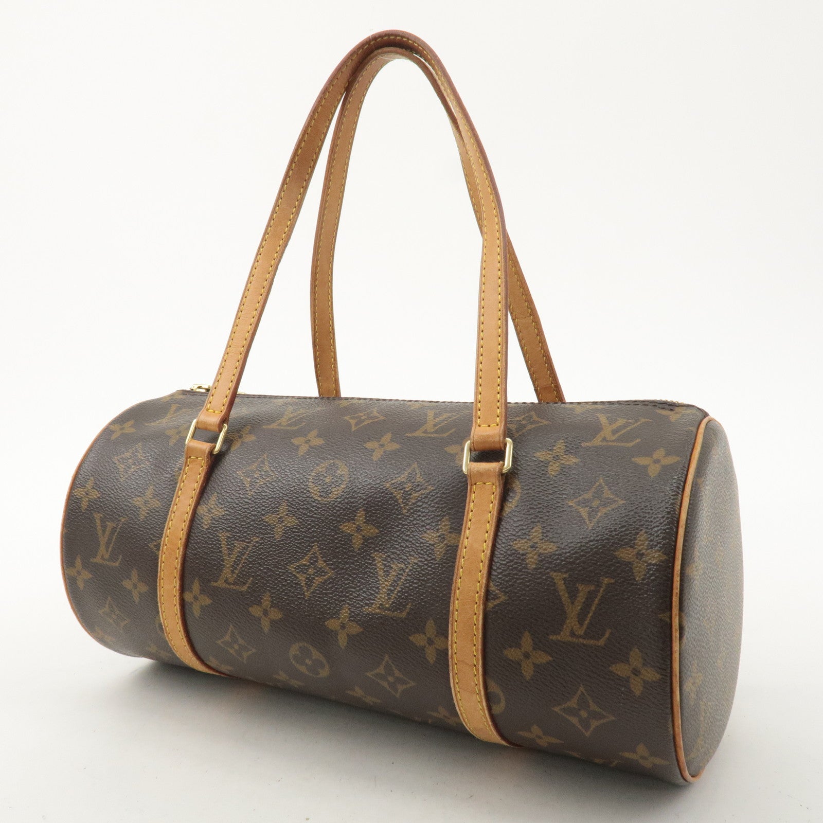 Louis Vuitton Monogram Papillon 30 Hand Bag Brown M51385