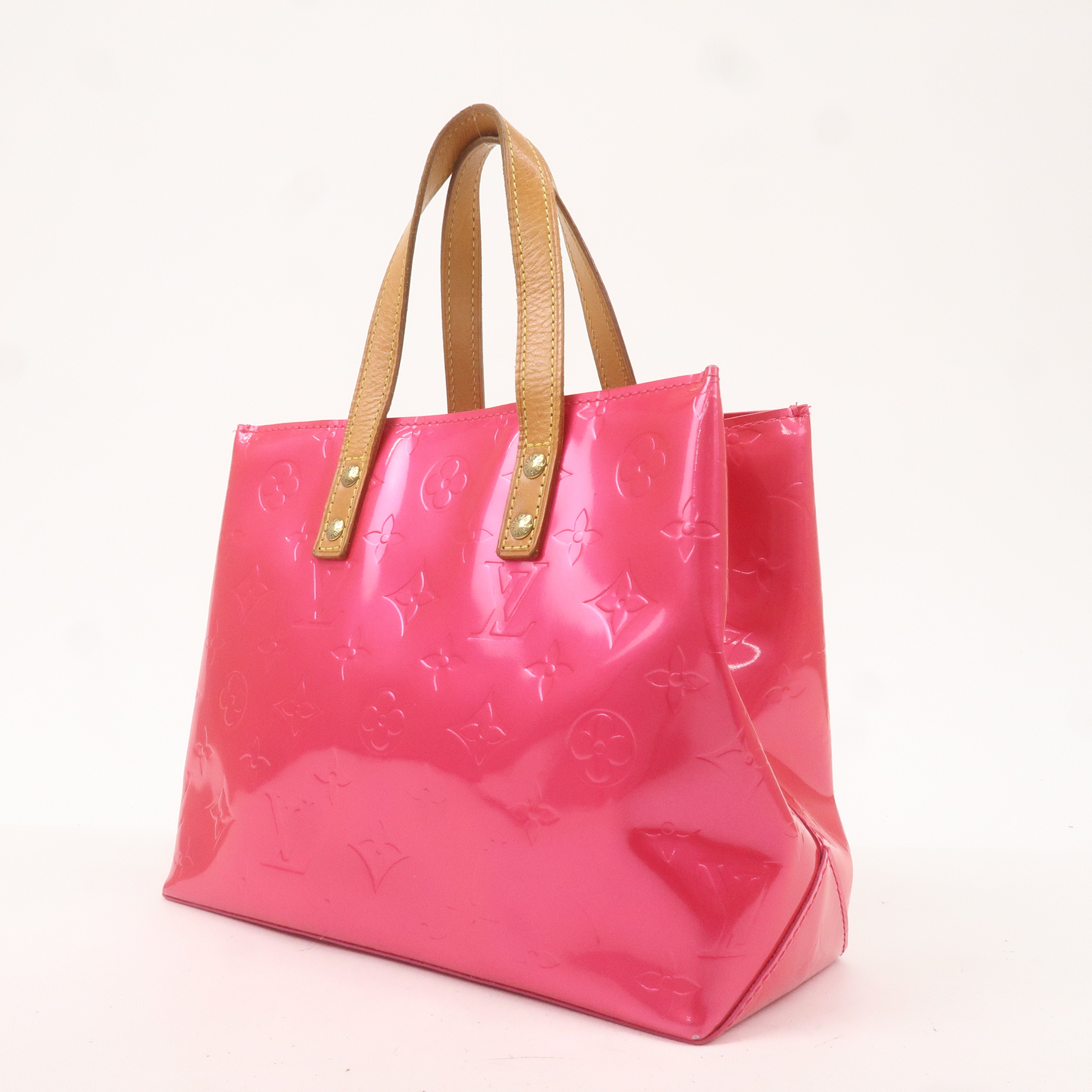 Louis Vuitton Monogram Vernis Lead PM Hand Bag Fuchsia Pink M91221