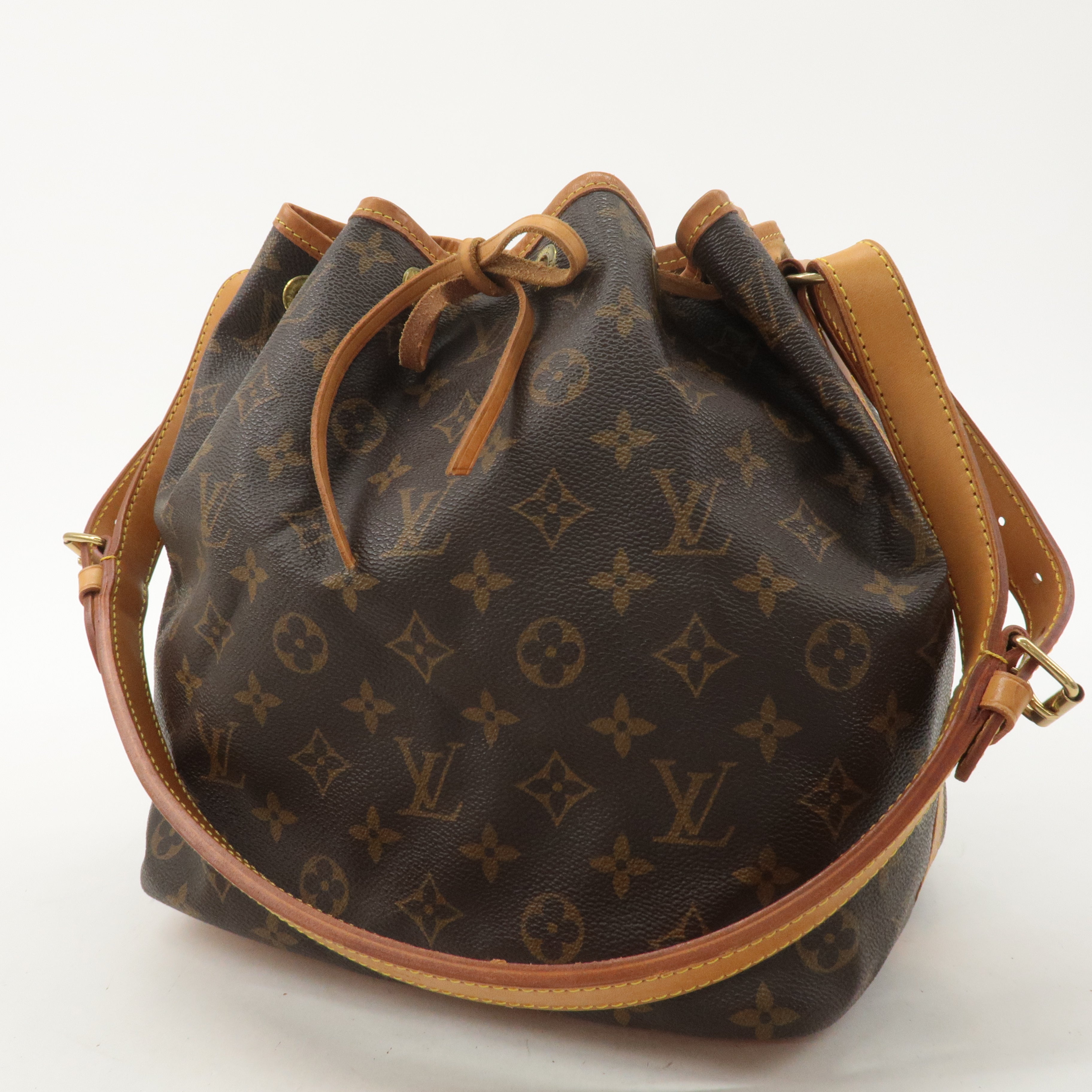 Louis Vuitton Monogram Petit Noe Shoulder Bag Brown M42226